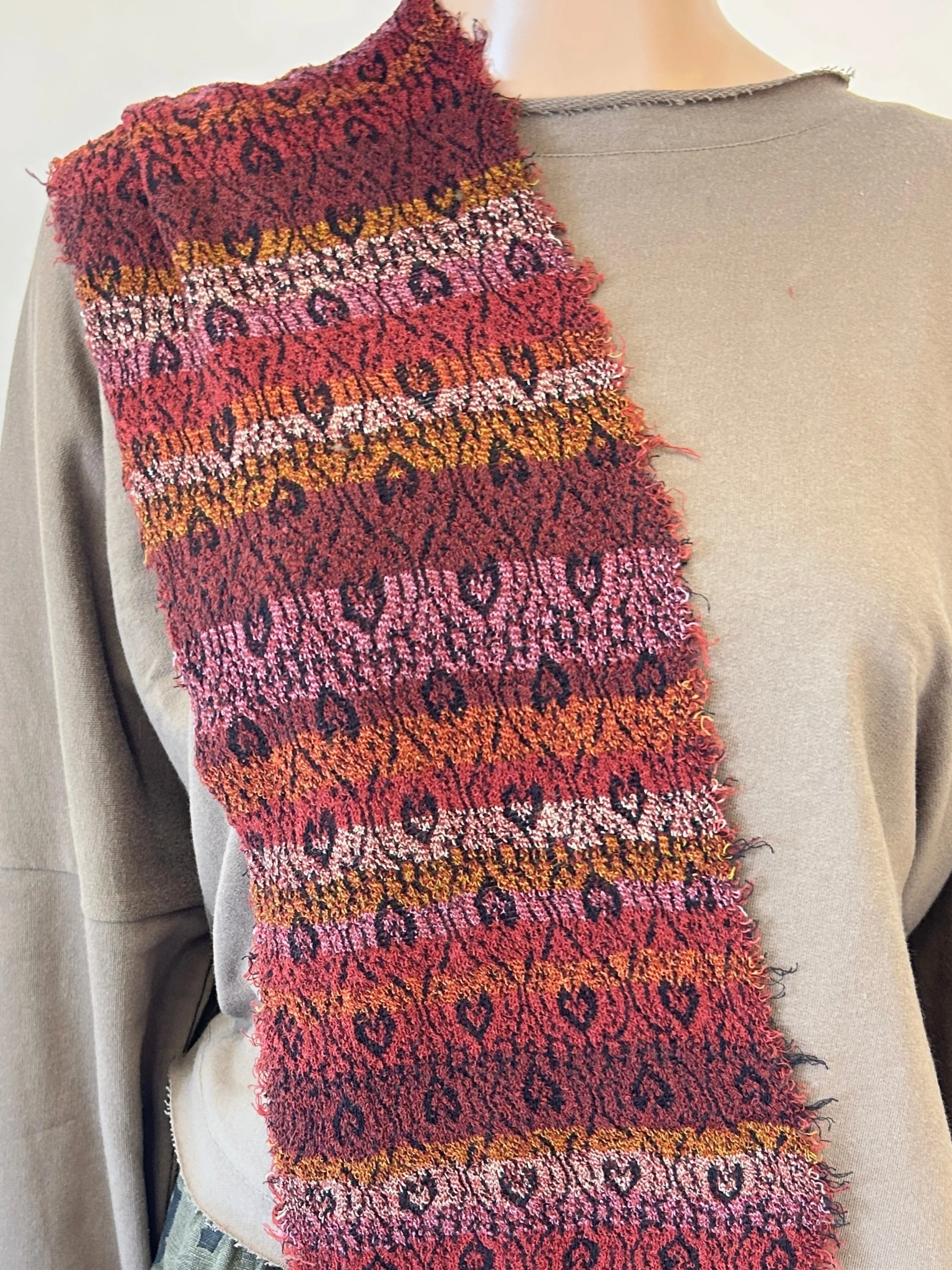 Patchwork Poetry Scarf in Black