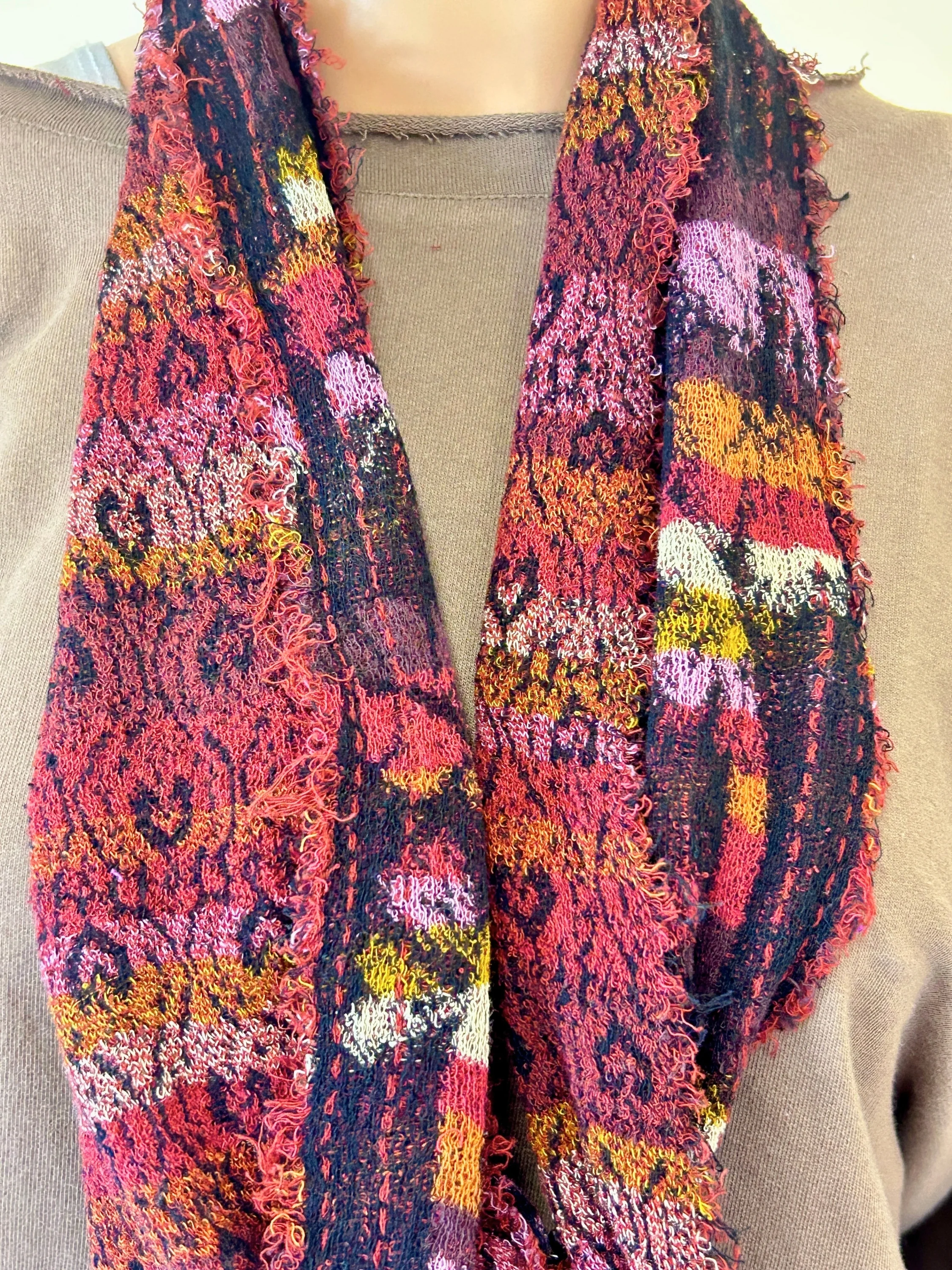 Patchwork Poetry Scarf in Black