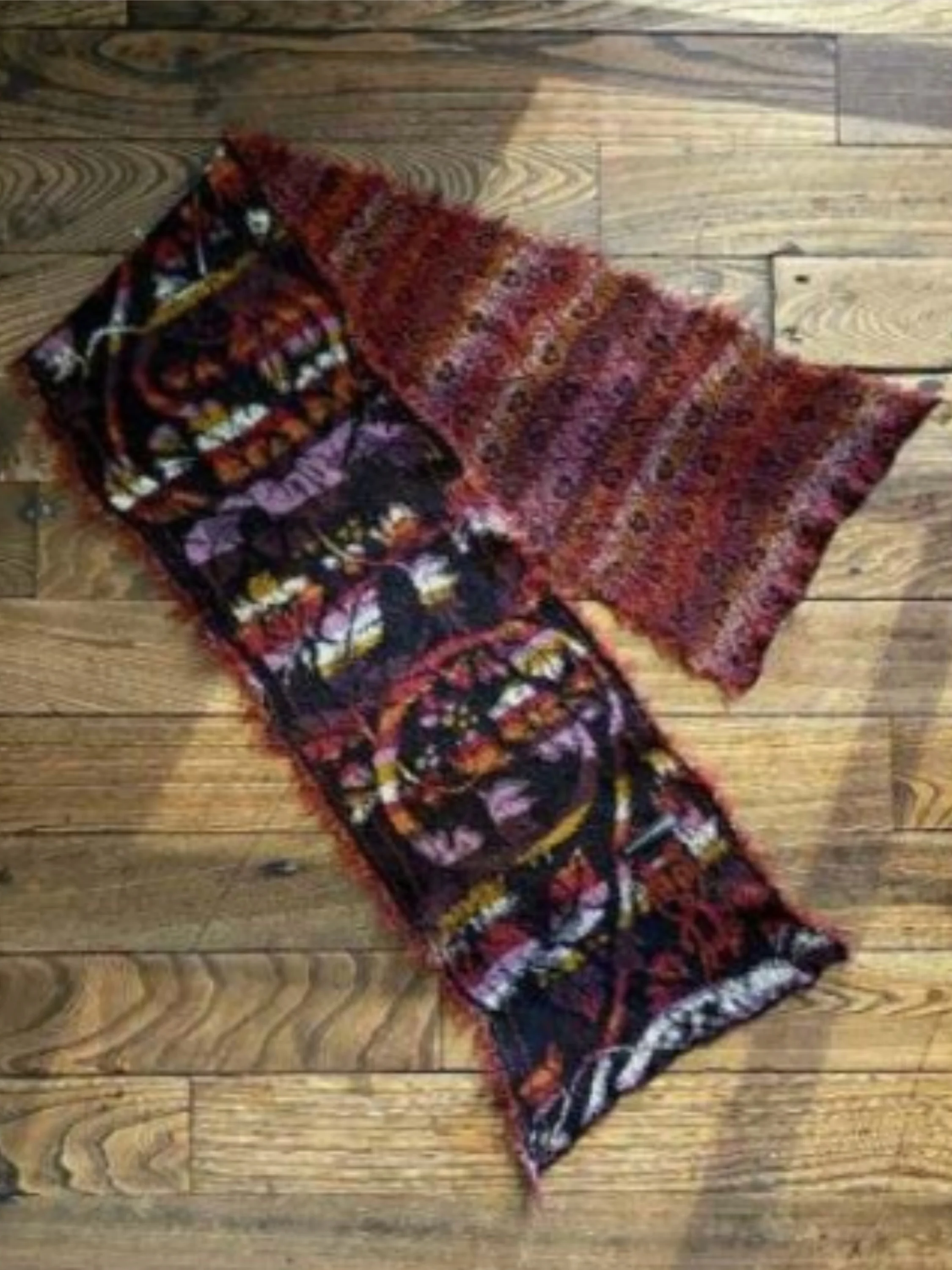 Patchwork Poetry Scarf in Black