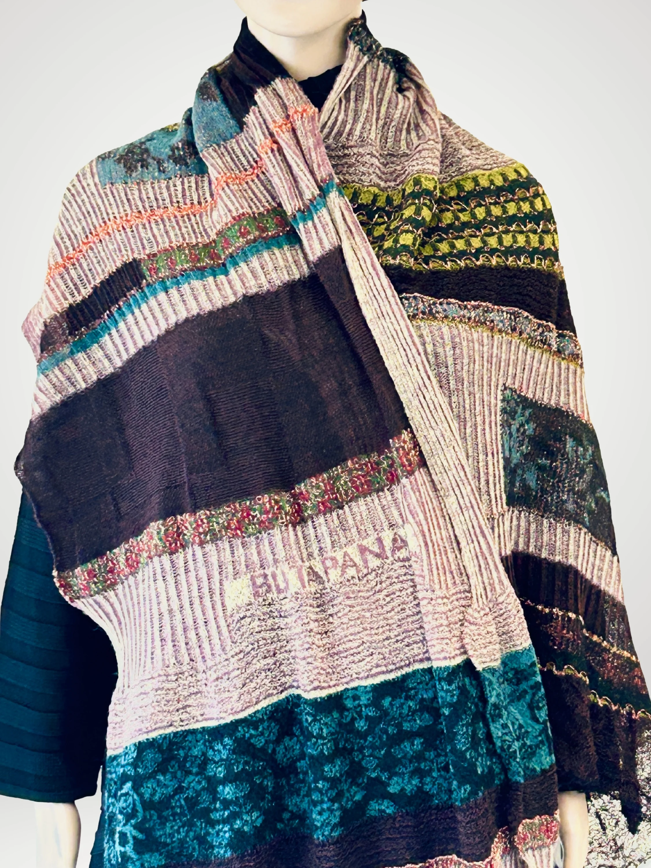 Patchwork Shawl in Wine