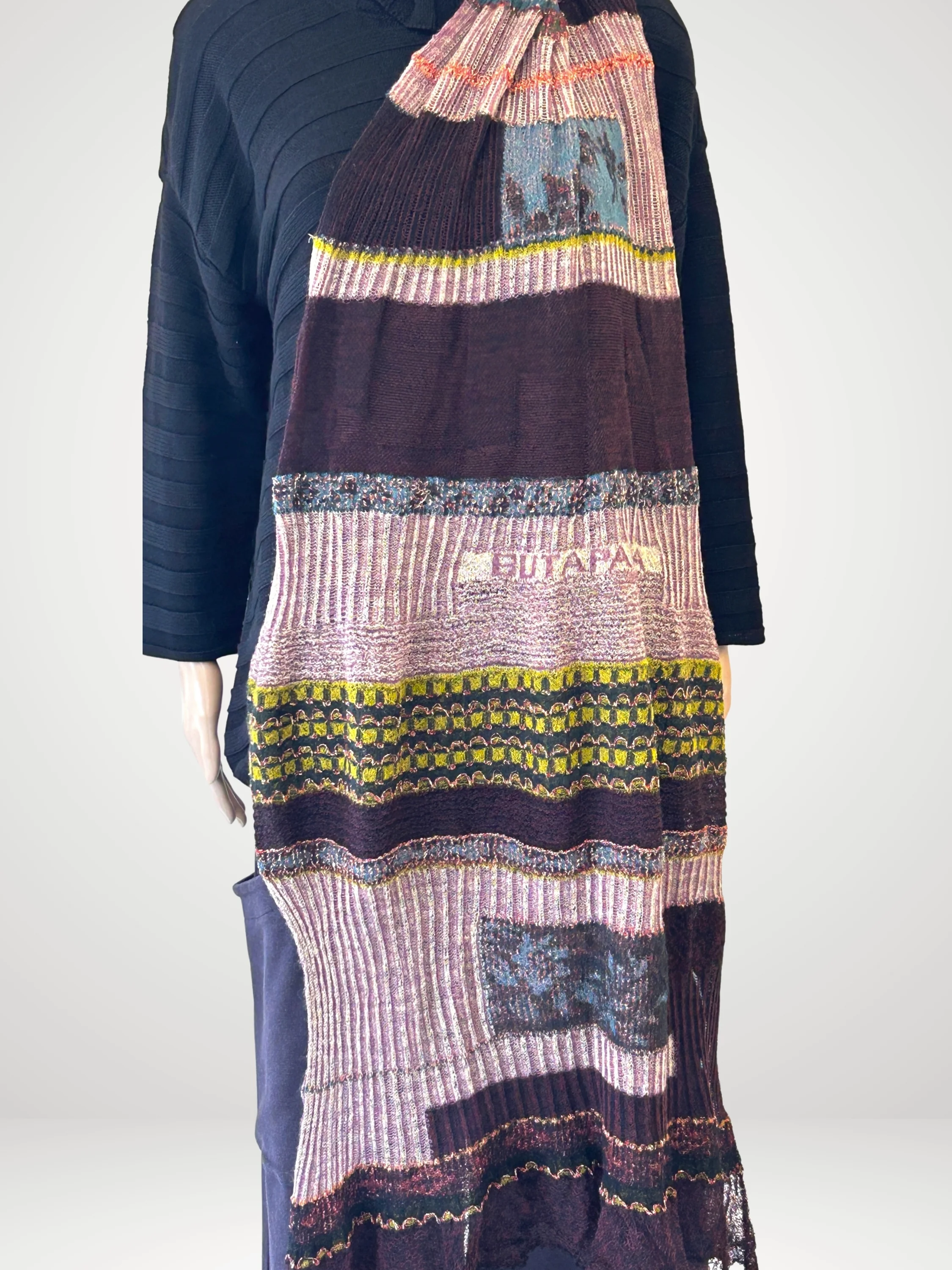 Patchwork Shawl in Wine
