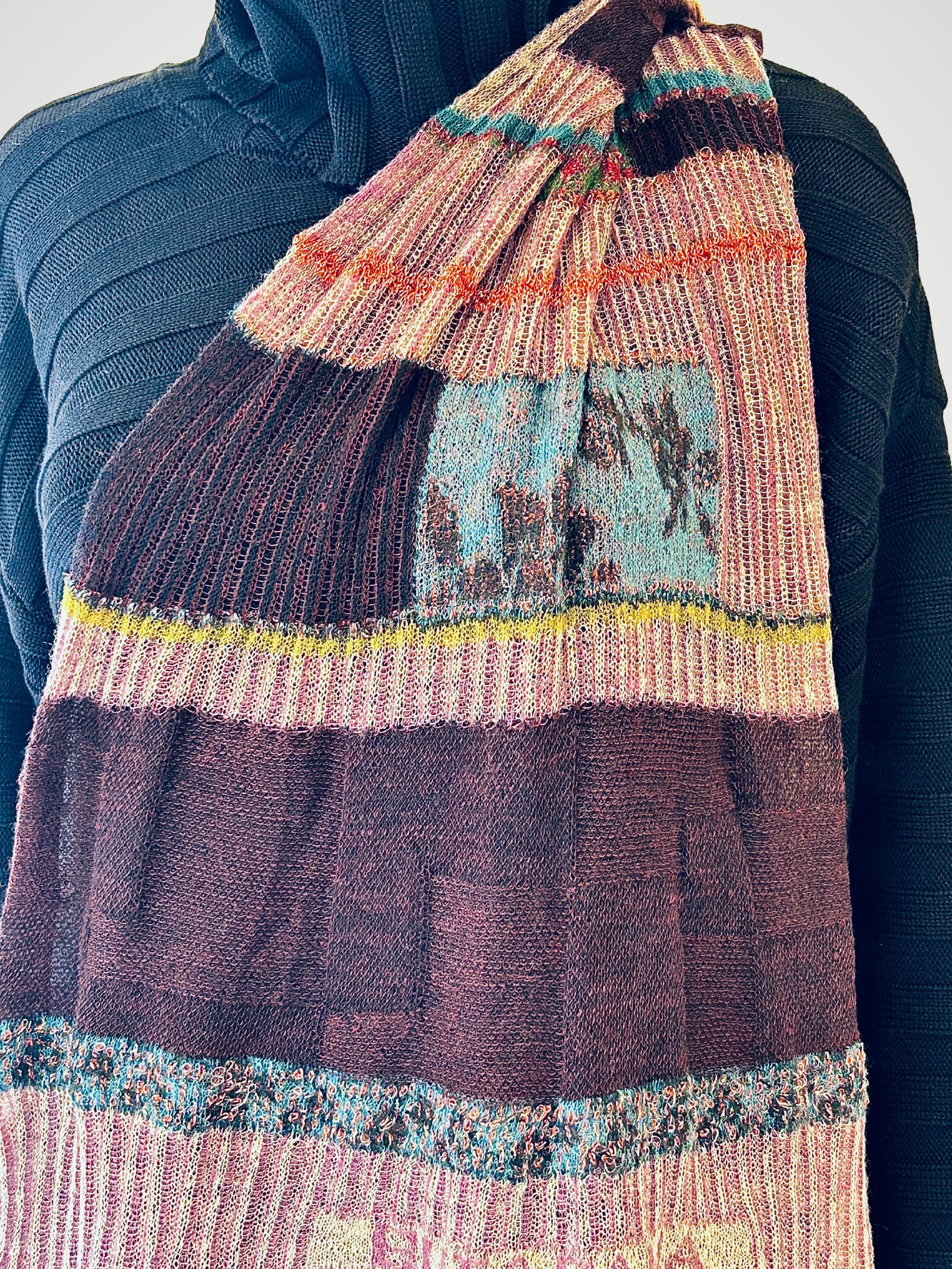 Patchwork Shawl in Wine