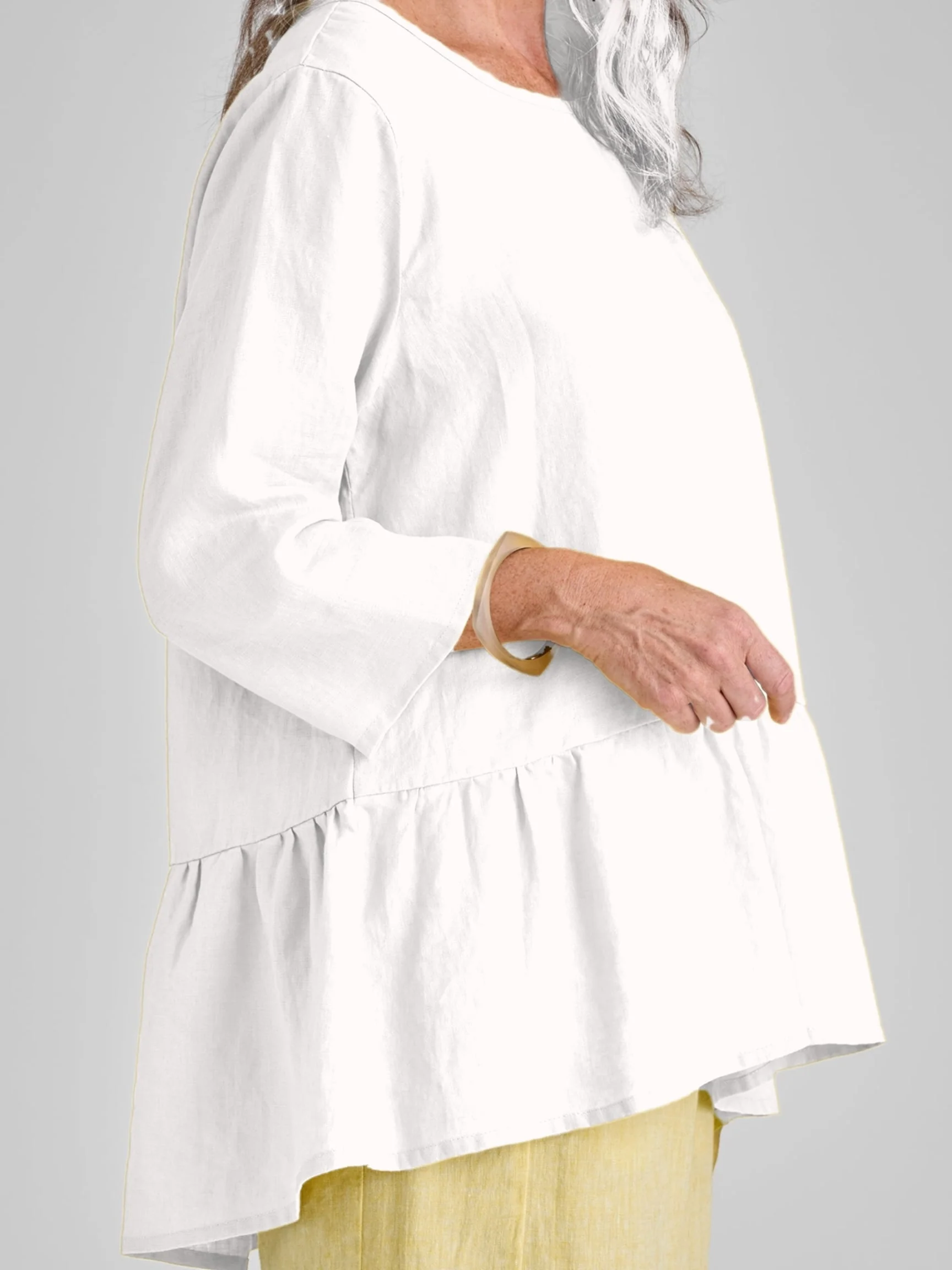Peplum Tunic in White