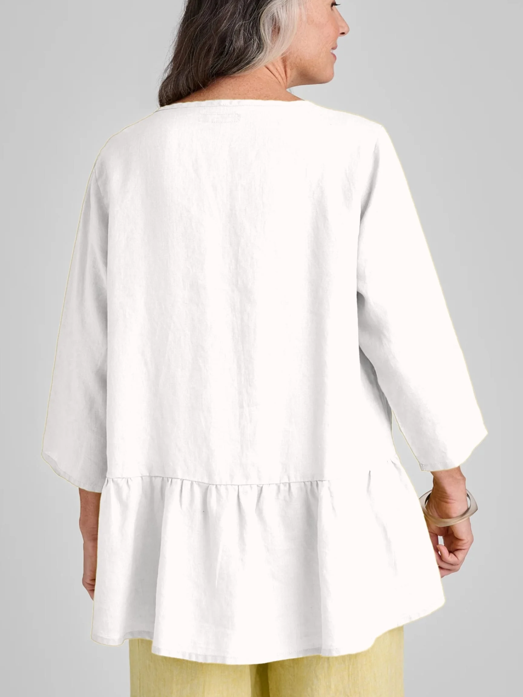 Peplum Tunic in White