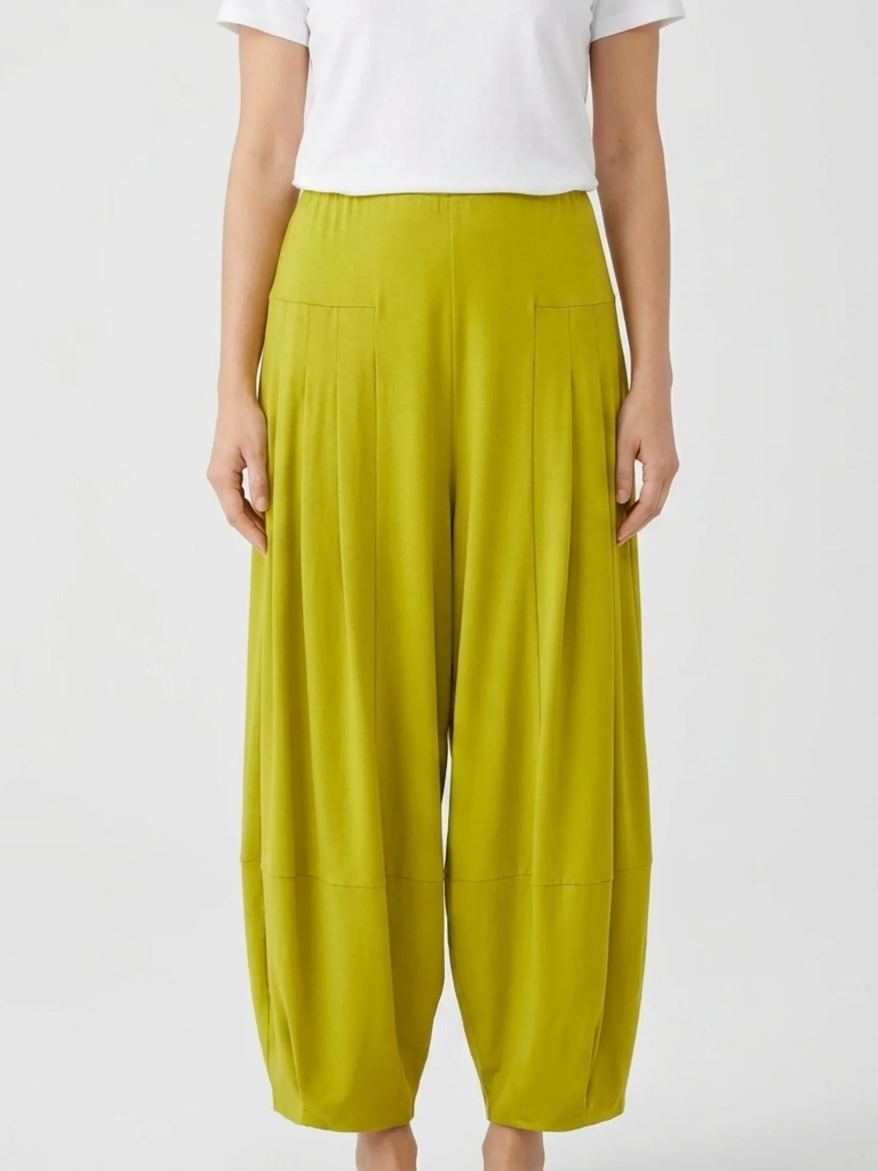 Pleat Pant in Lime