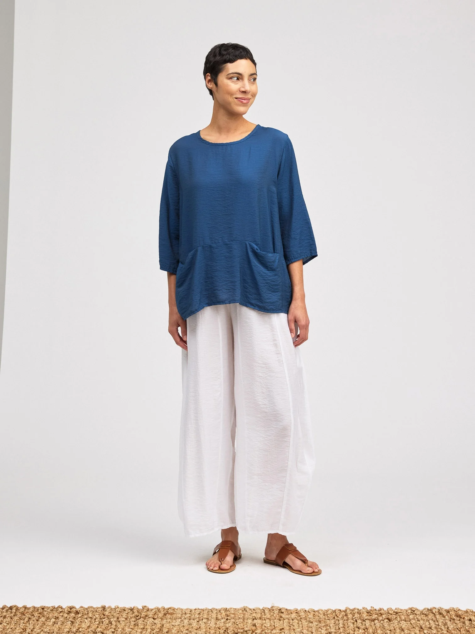 Pocket Pullover in Vivid Blue