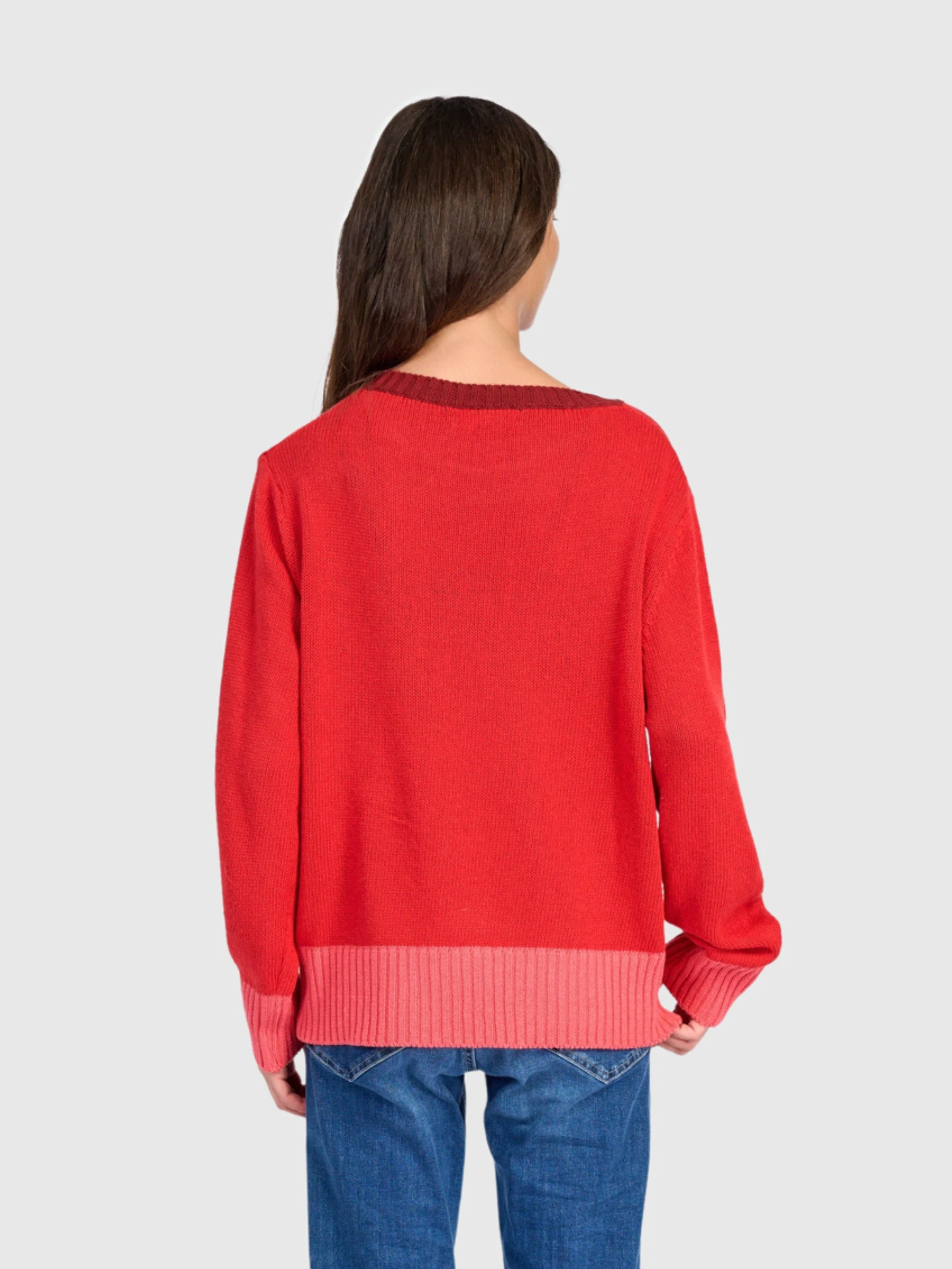 Pocket Sweater in Red