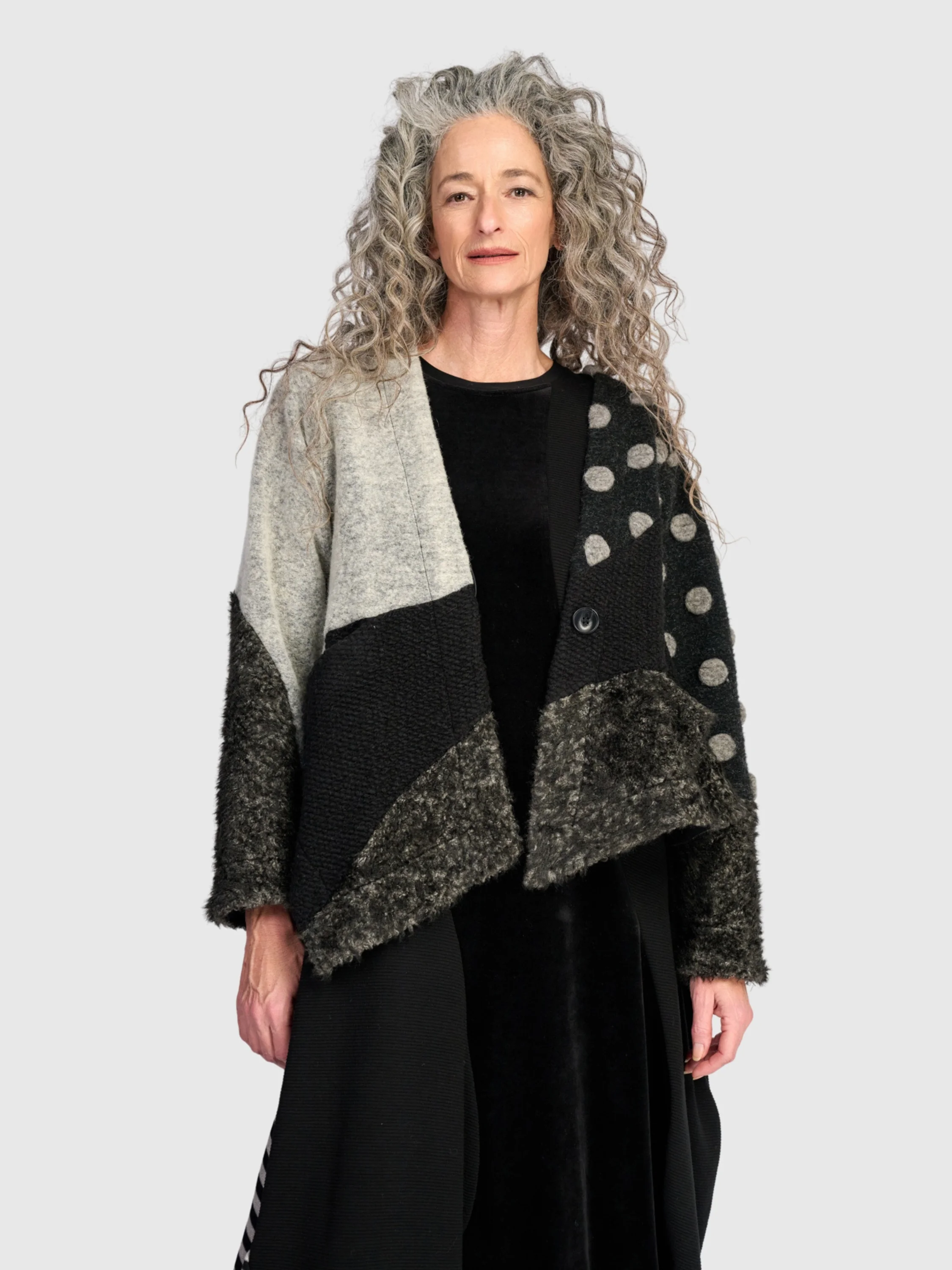 Polka Wool Jacket in Storm