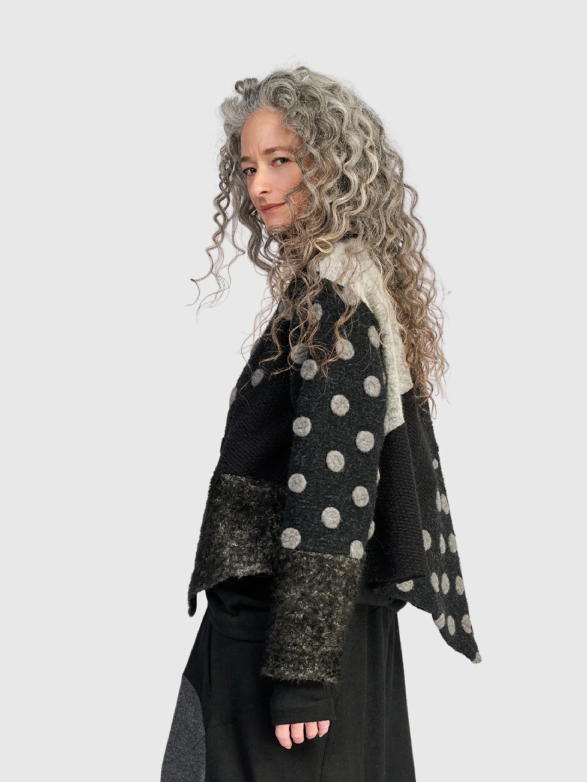 Polka Wool Jacket in Storm