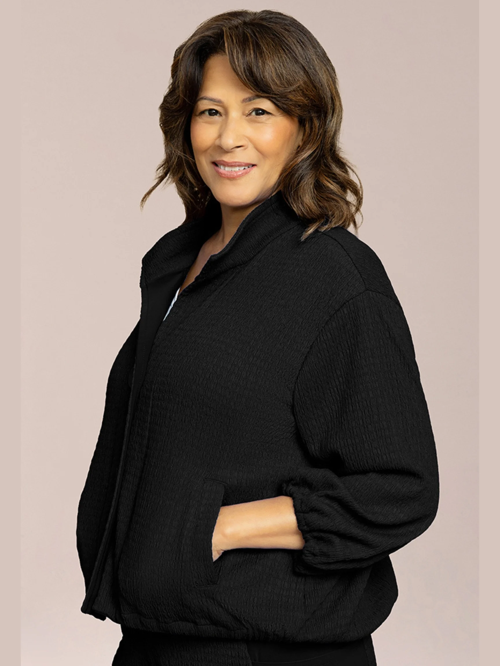 Pop Bellezza Button Jacket in Black