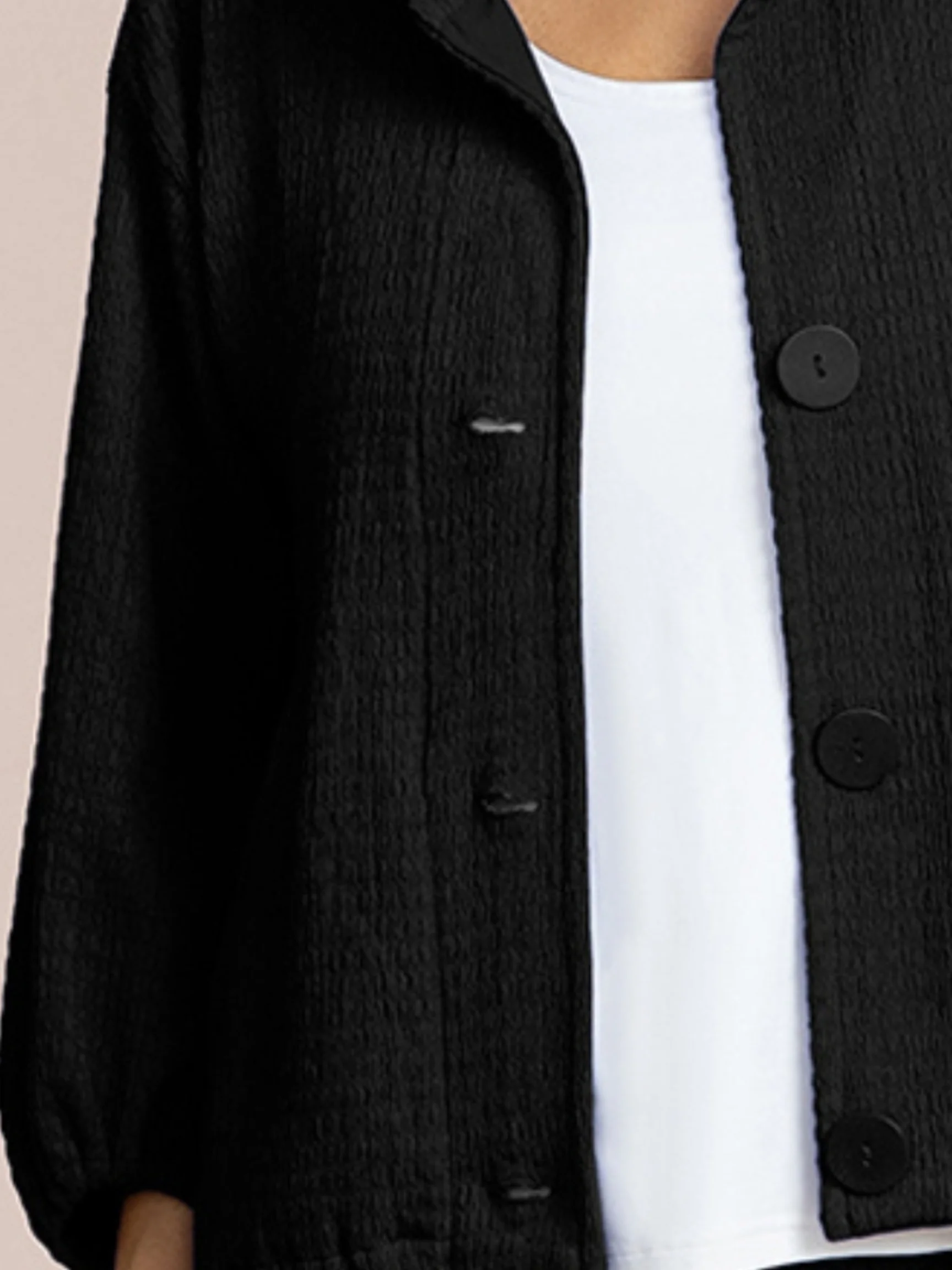 Pop Bellezza Button Jacket in Black