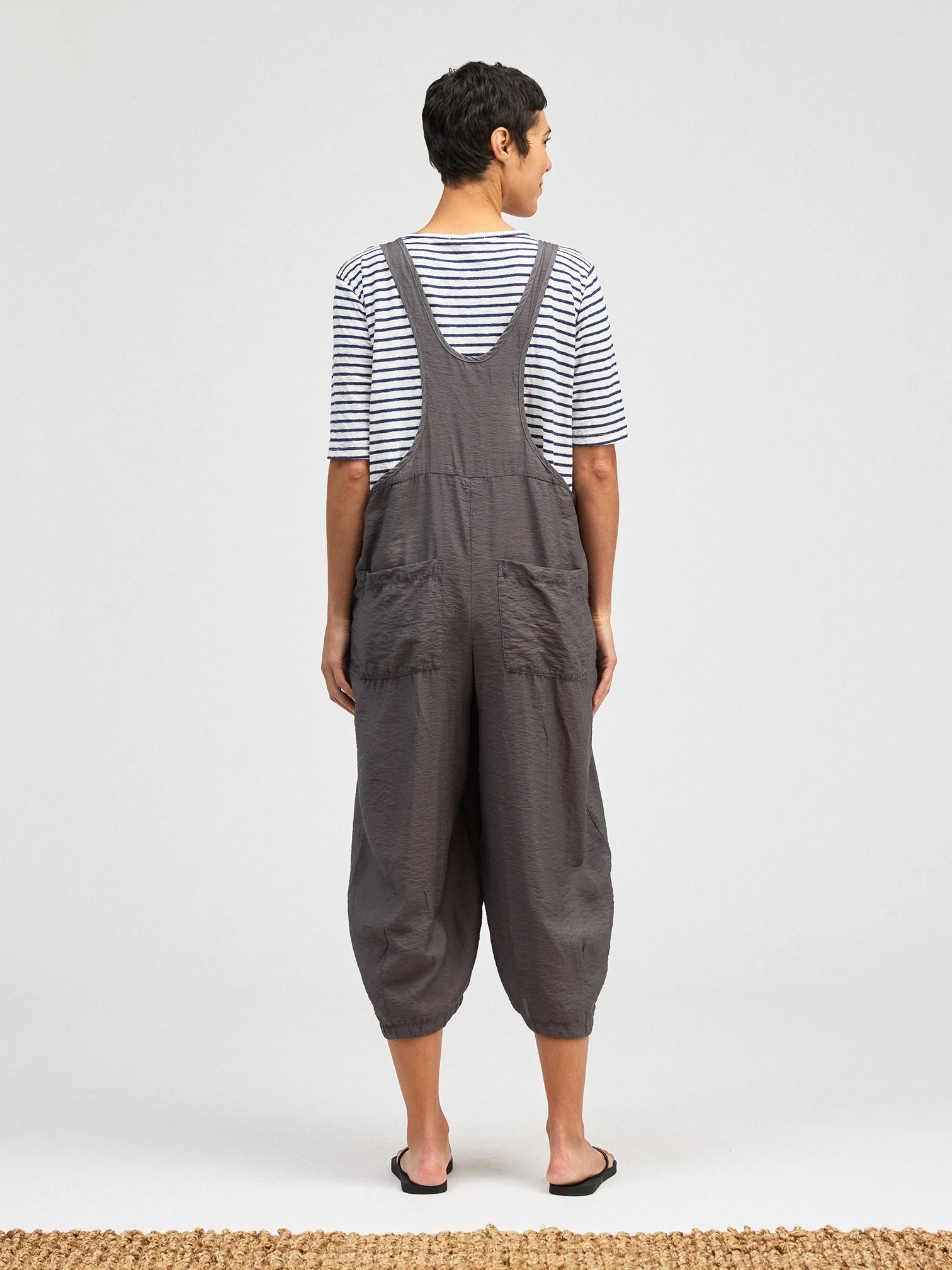 Racerback Overall in Anthracite