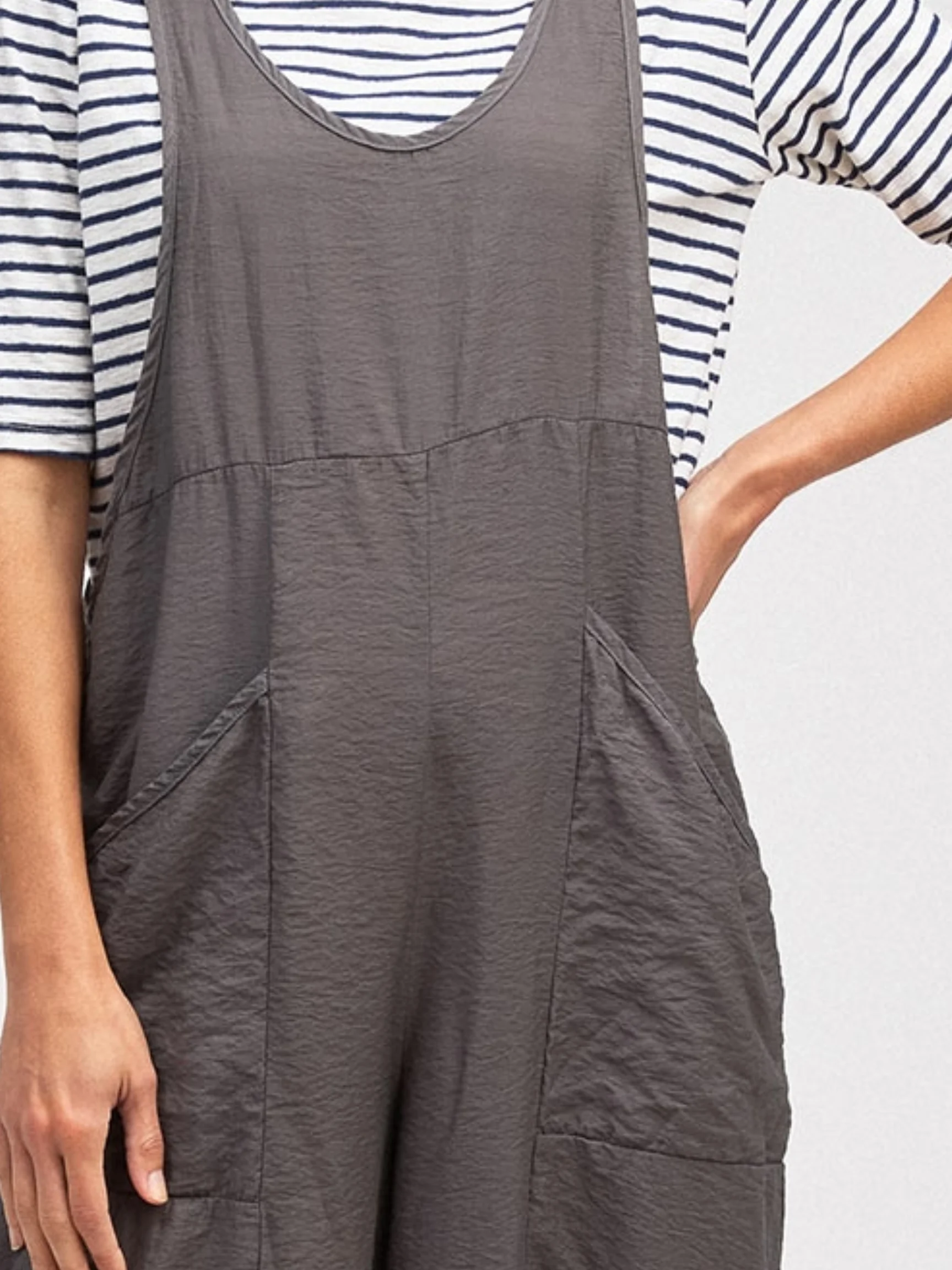 Racerback Overall in Anthracite