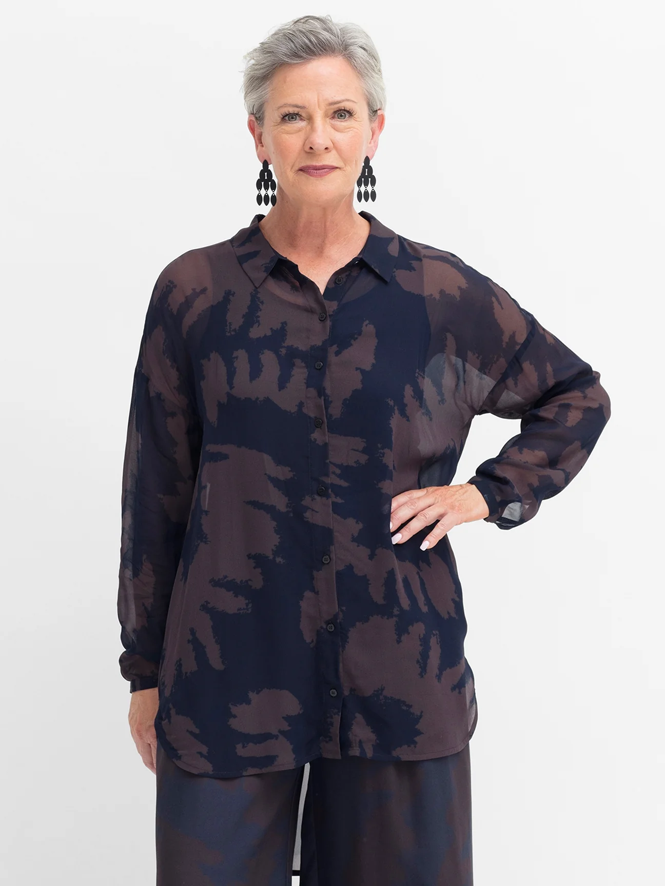 Ravnen Shirt in Chocolate Print