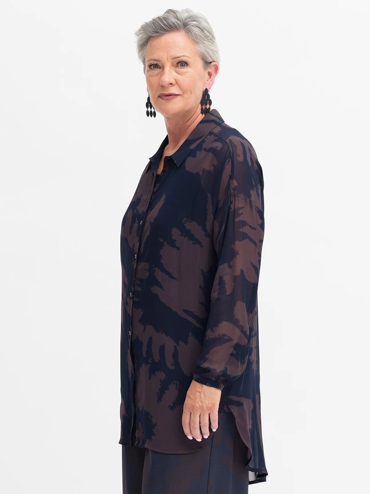 Ravnen Shirt in Chocolate Print