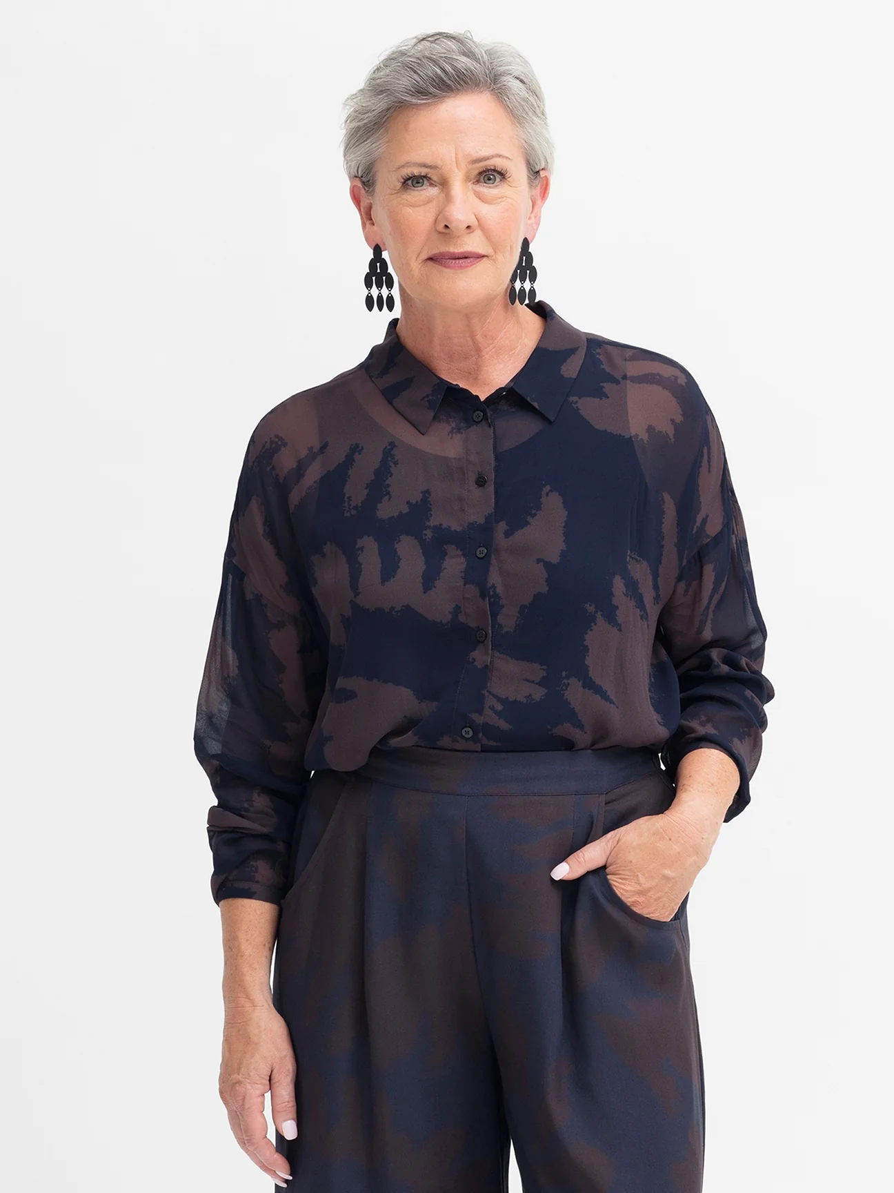 Ravnen Shirt in Chocolate Print