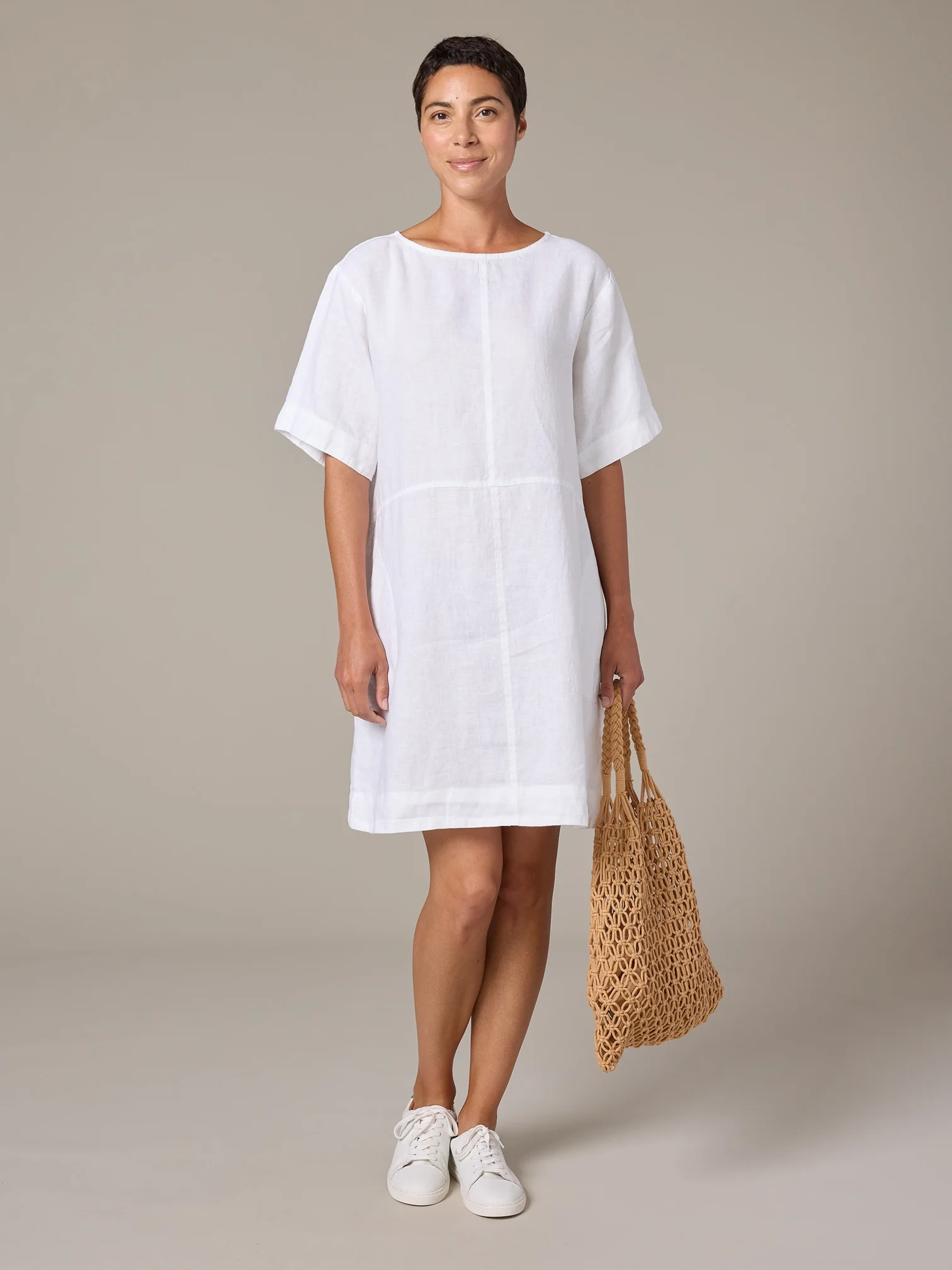 Relaxed Dress in White
