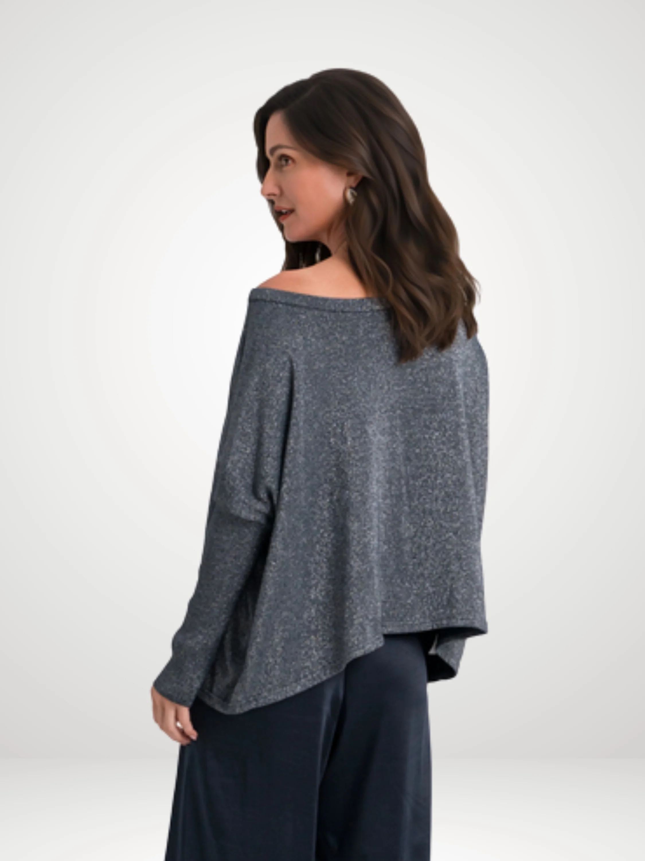 Reversible Lurex in Midnight/Silver