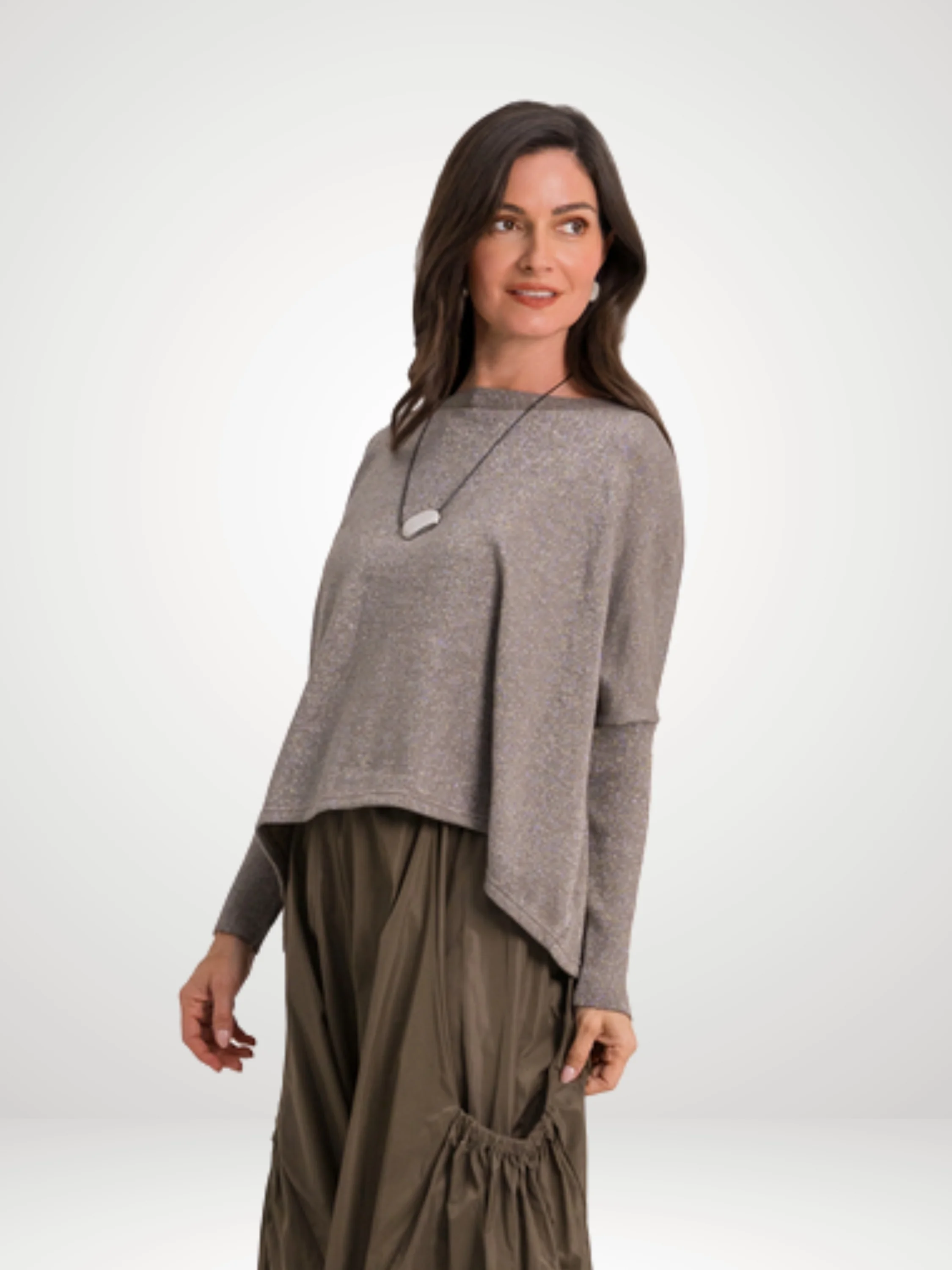 Reversible Lurex in Turtle/Silver