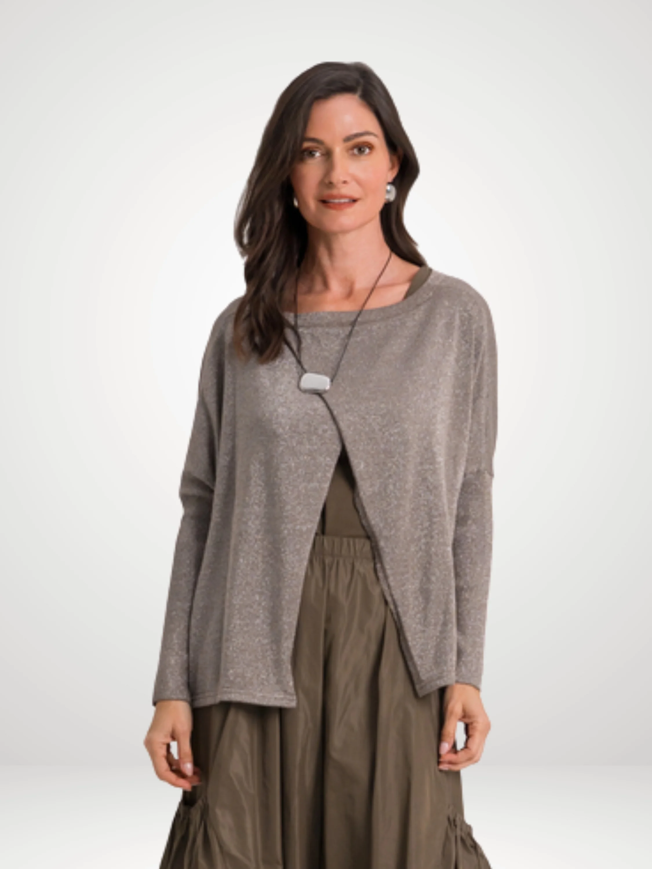 Reversible Lurex in Turtle/Silver