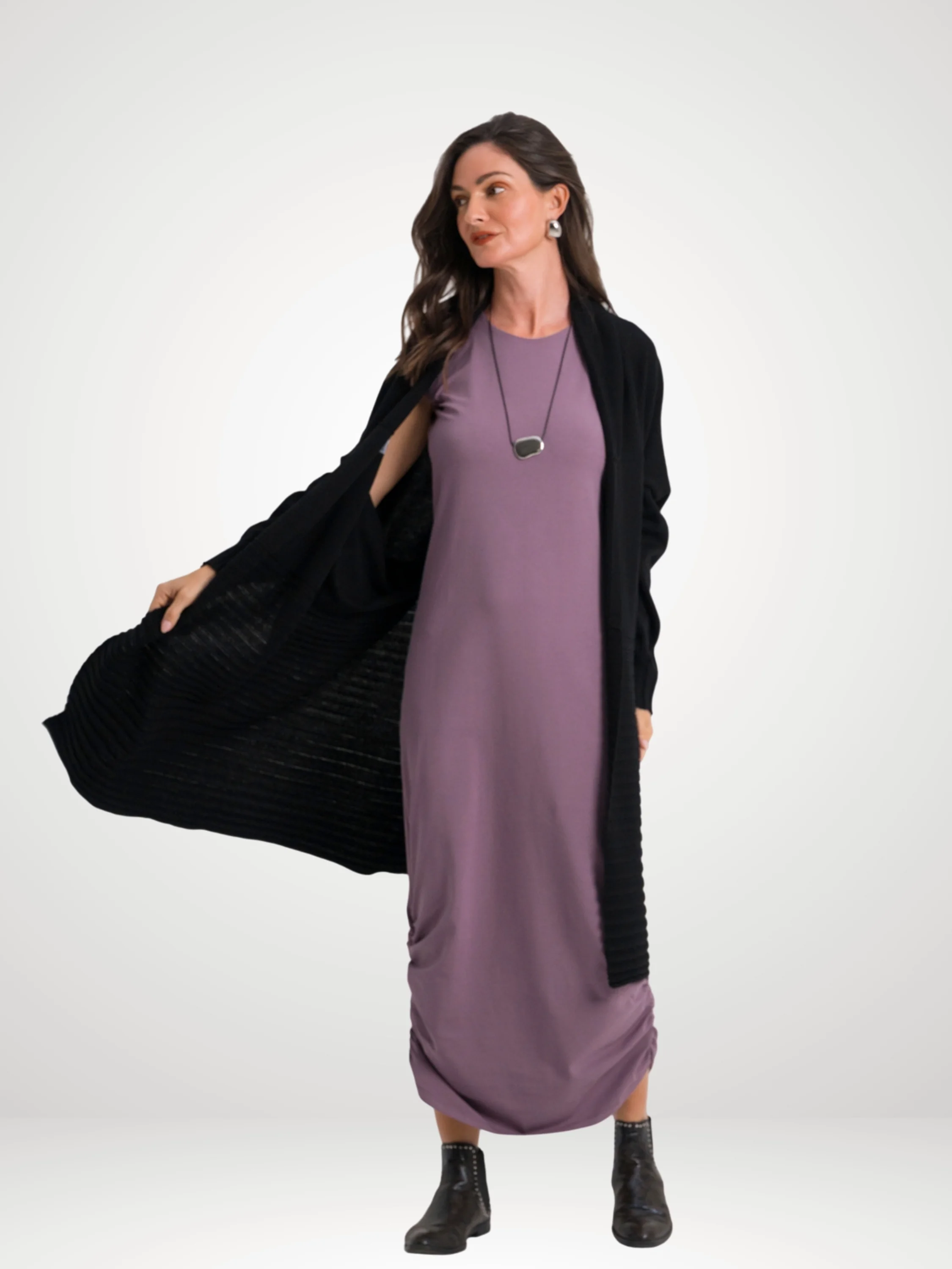 Rouched Tank Dress in Amethyst