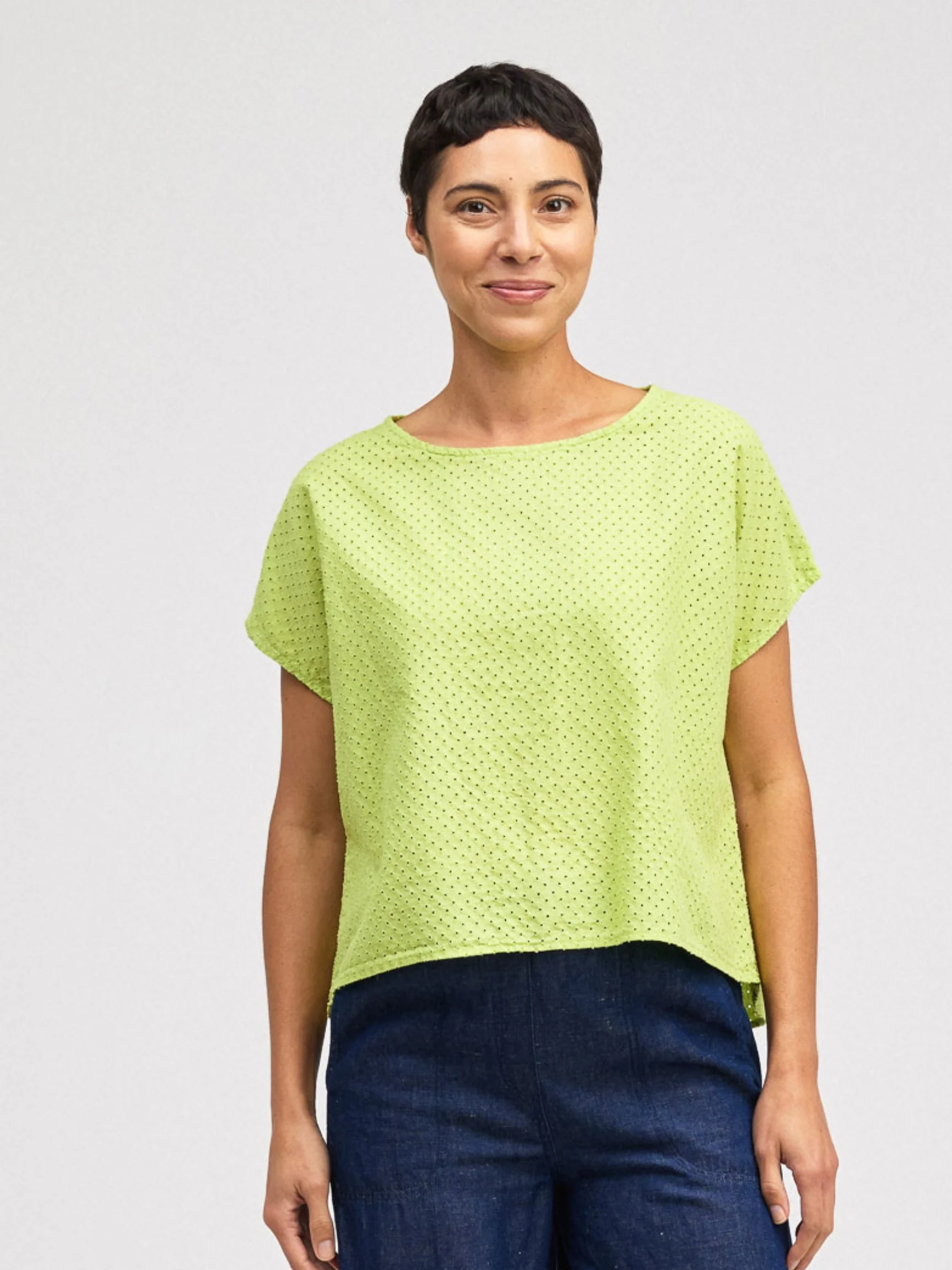 S/L High Low Top in Euphorbia
