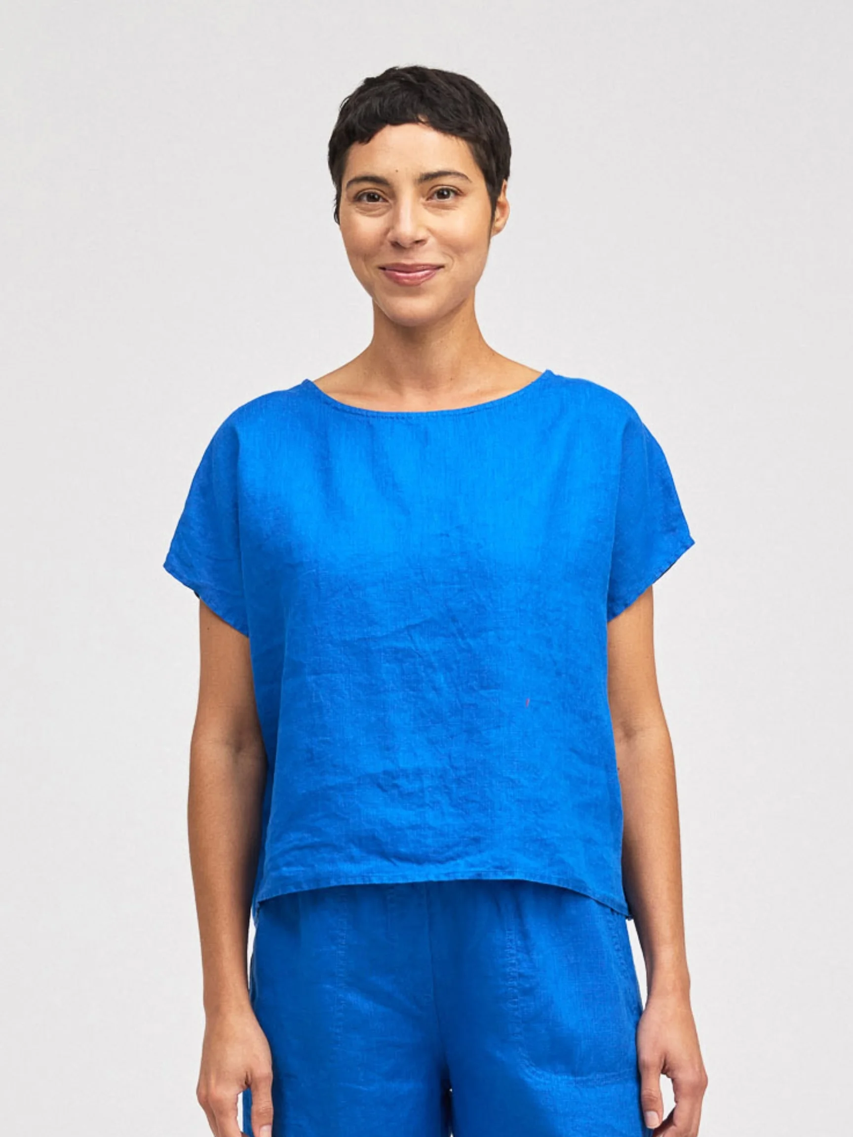 S/L High Low Top in Vivid Blue