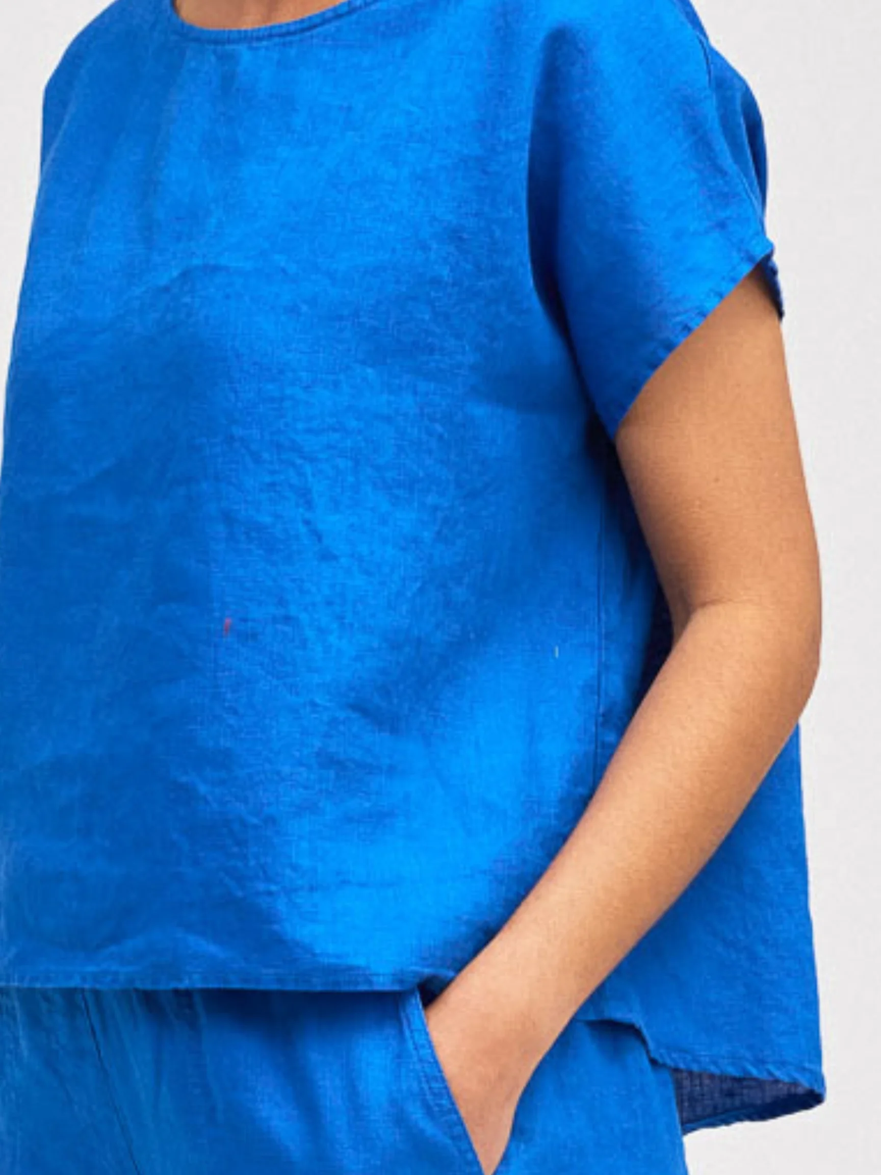 S/L High Low Top in Vivid Blue