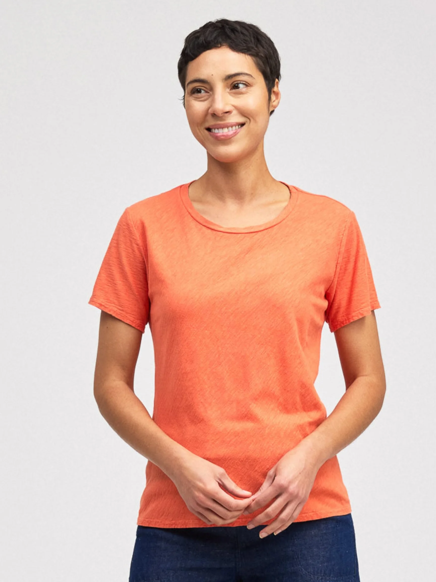 S/S Bias Tee in Tabasco