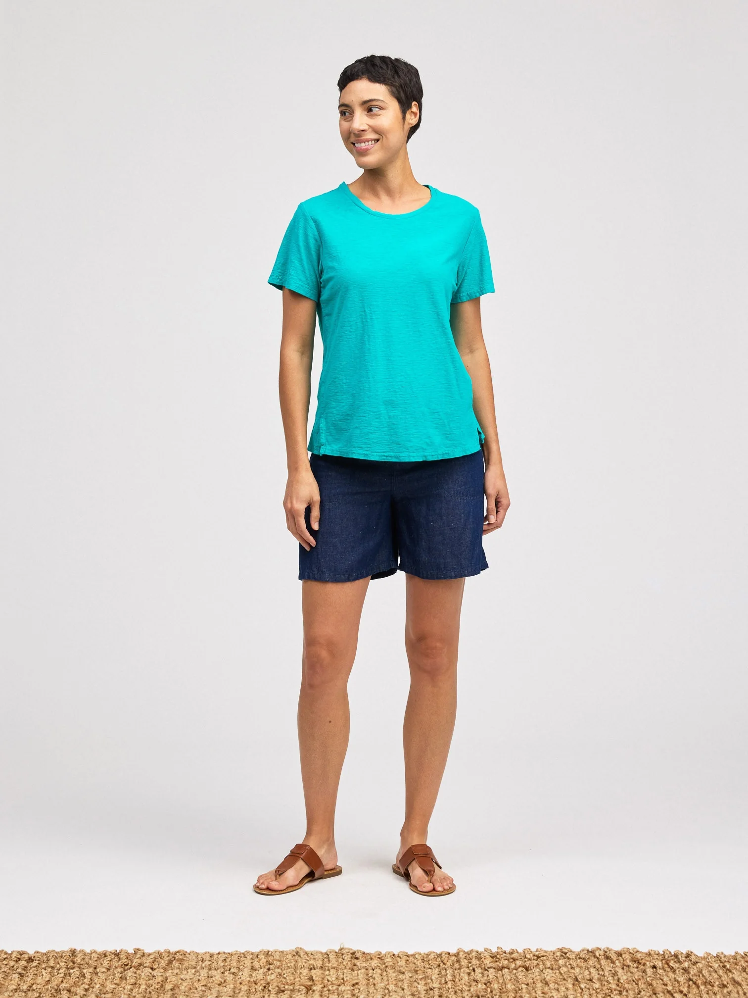 S/S Crop Top in Atoll