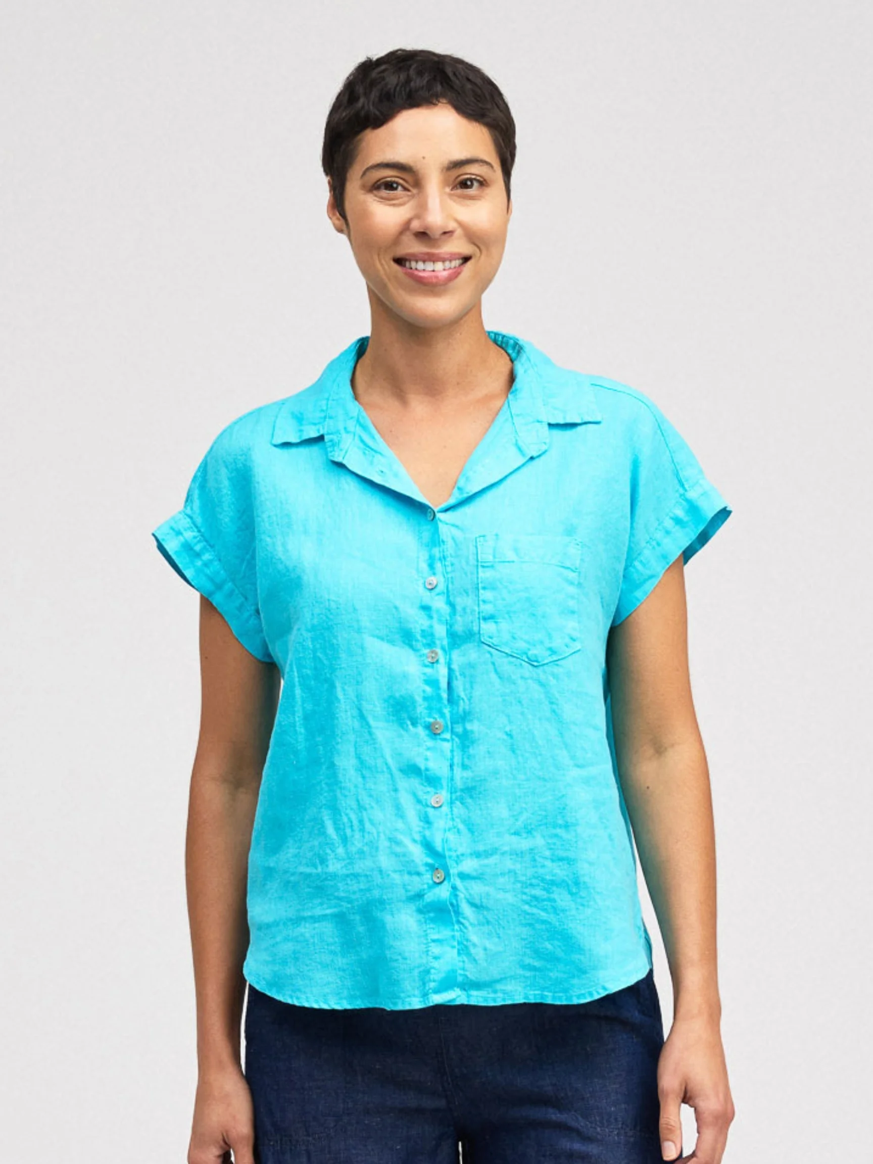 S/S Pkt Shirt in Atoll