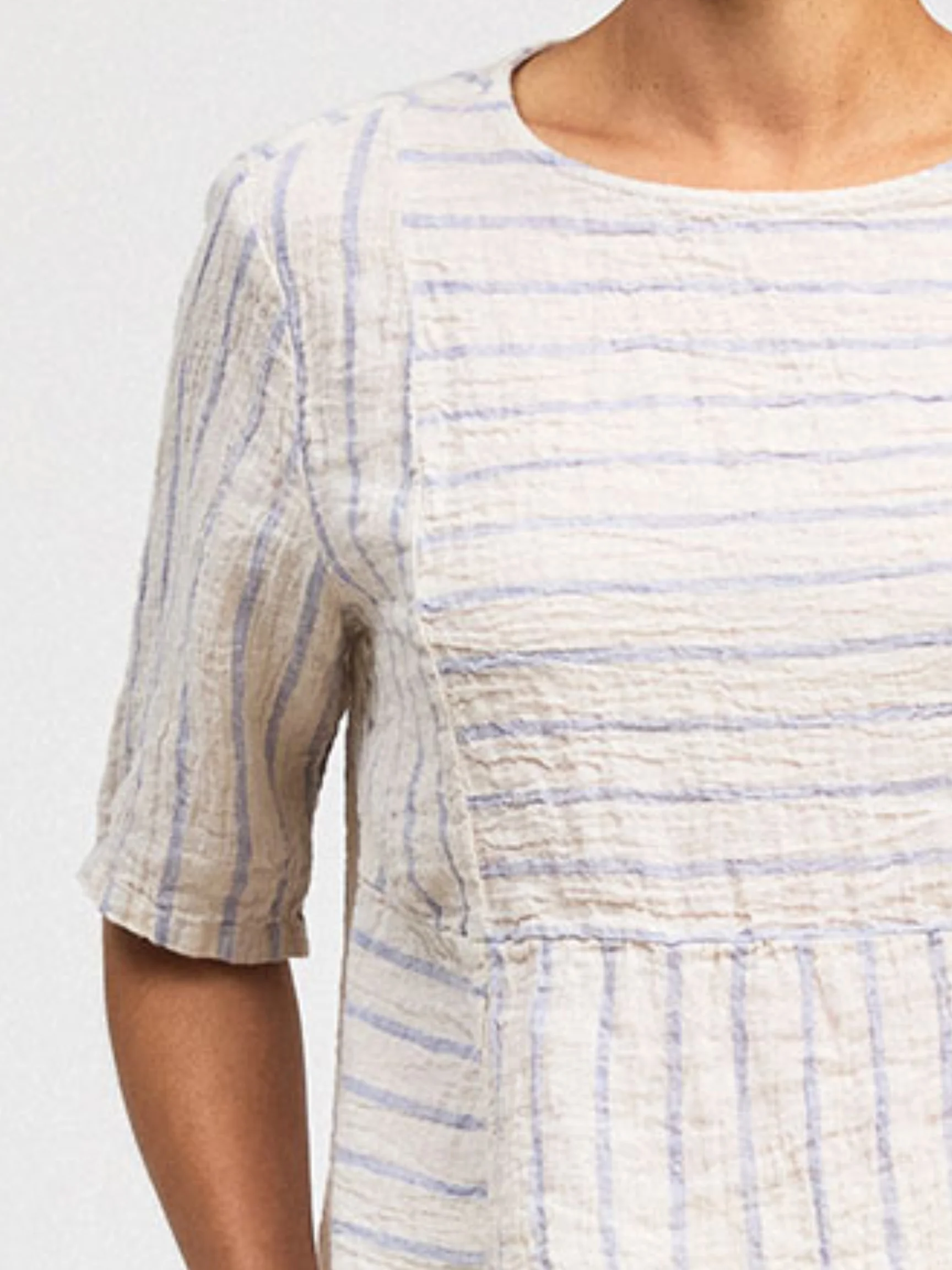 Seamed Boxy Top in Laundered
