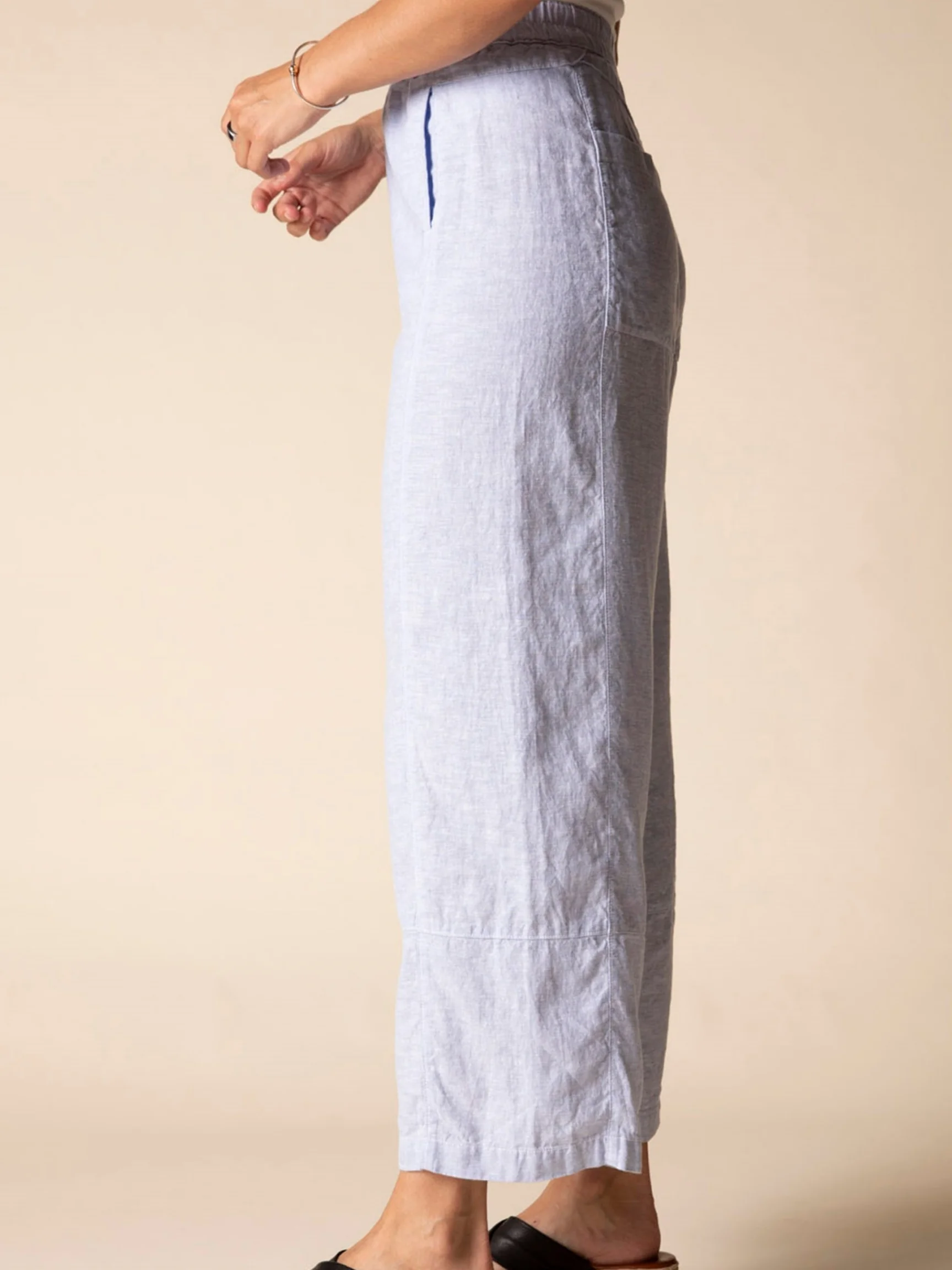 Seamed Crop Pant in Cornflower