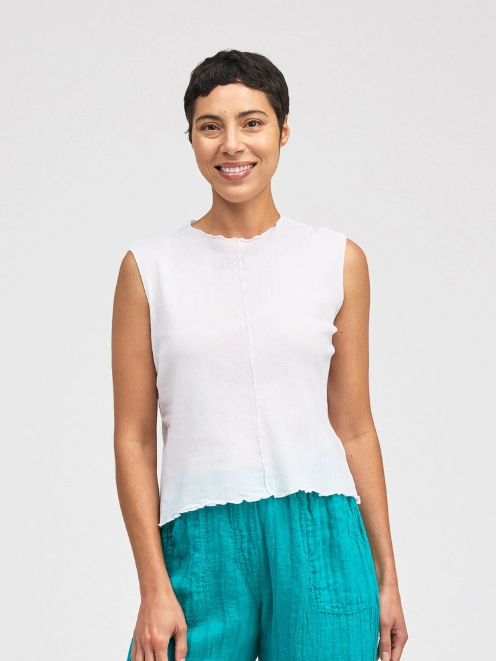 Seamed Shell in White