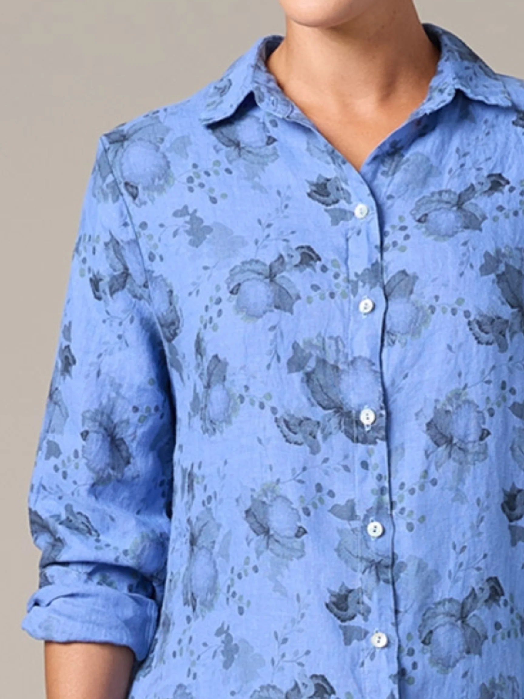 Shirt Dress in Forget Me Not