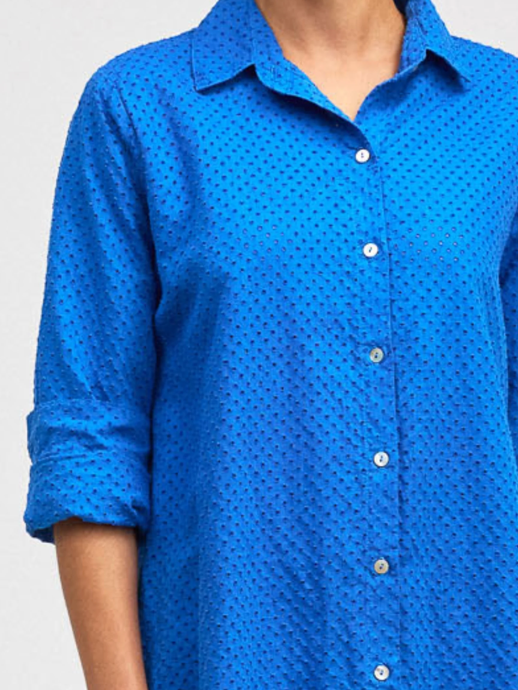 Shirt Dress in Vivid Blue