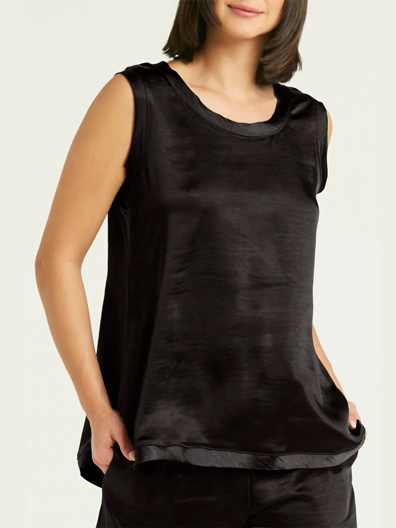 Shirtail Tank in Black