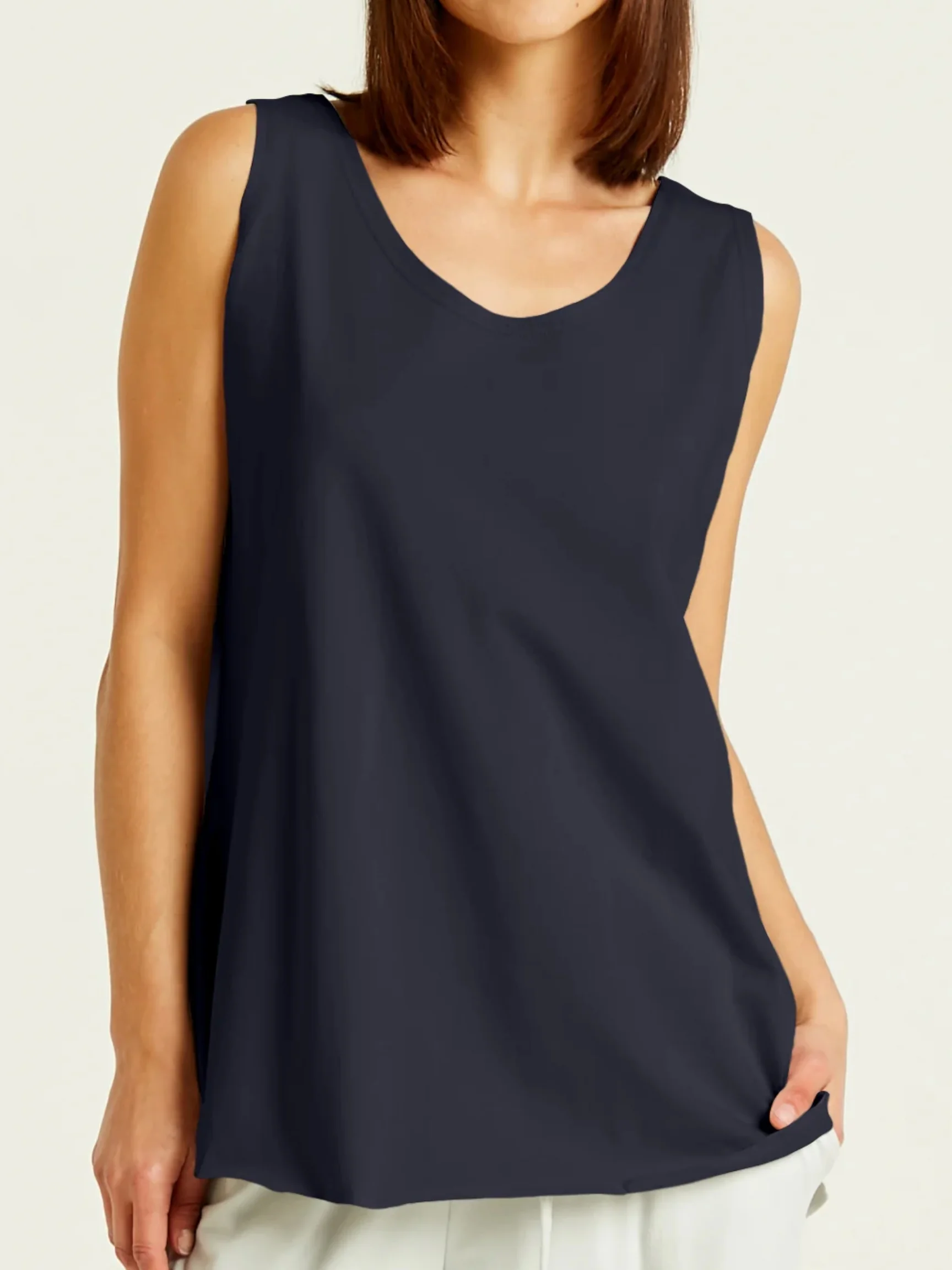 Shirtail Tank in Midnight