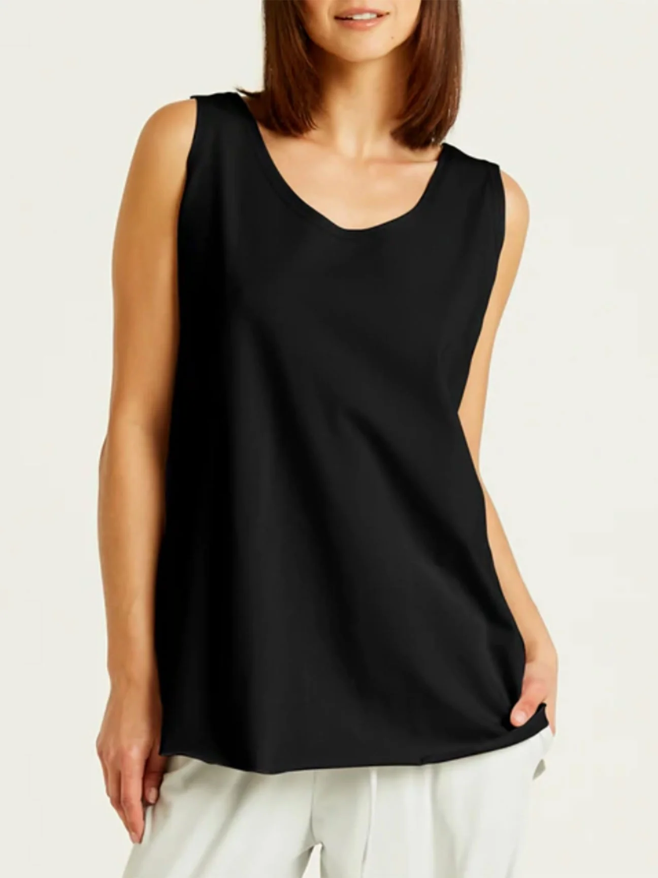 Shirtail Tank in Black