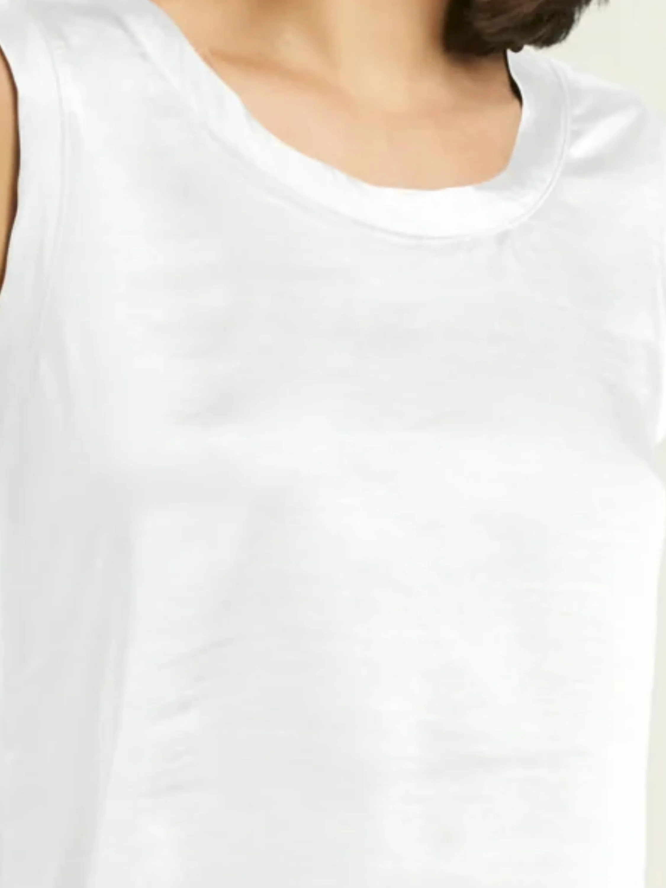 Shirtail Tank in White