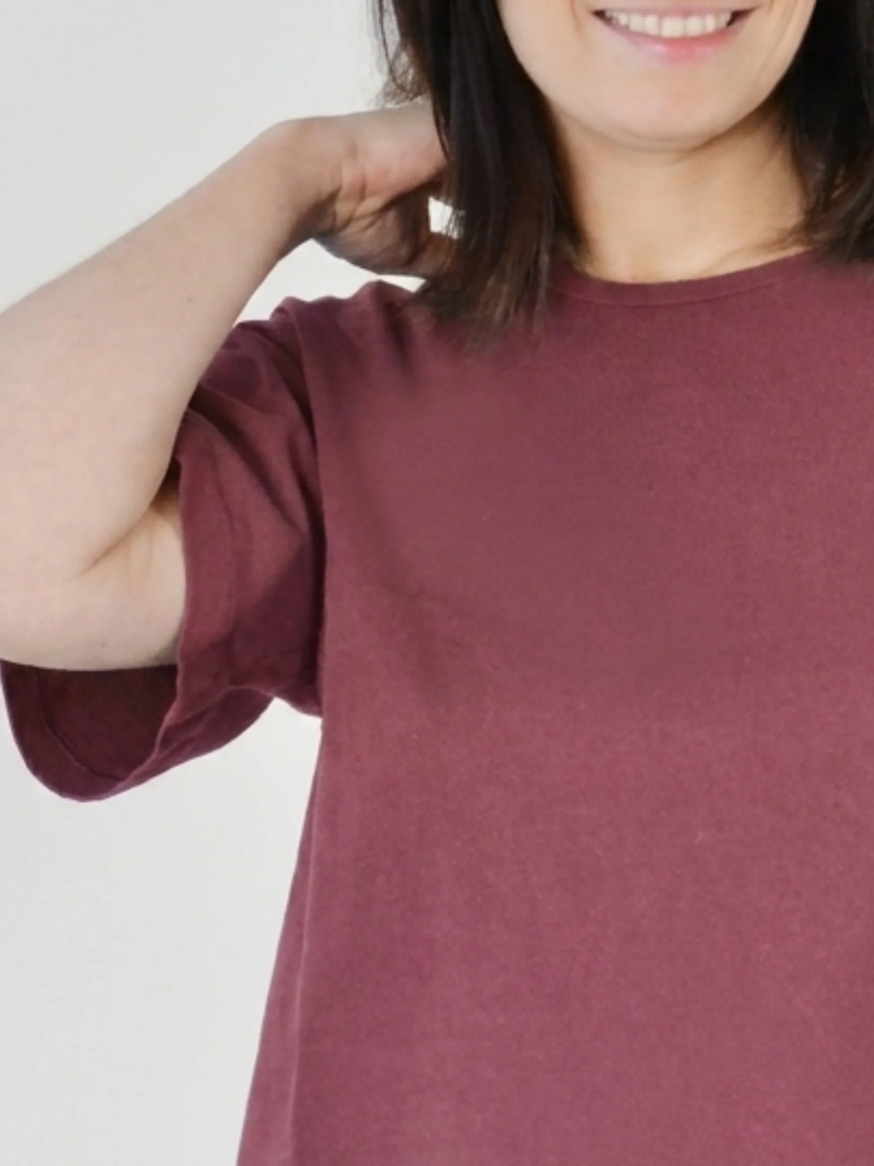 Short Sleeve Crop Crew Shirt in Alder