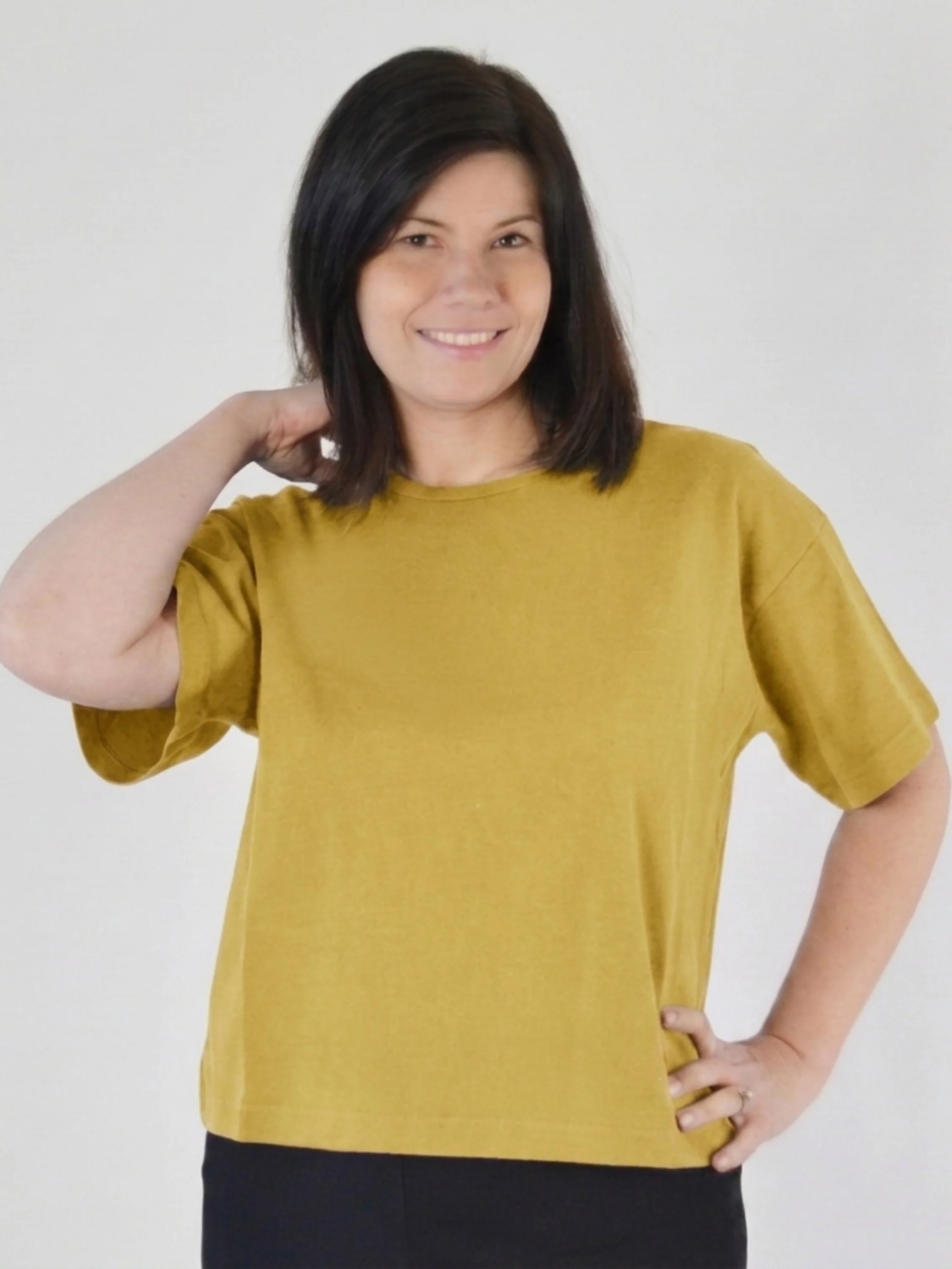 Short Sleeve Crop Crew Shirt in Ambrosia