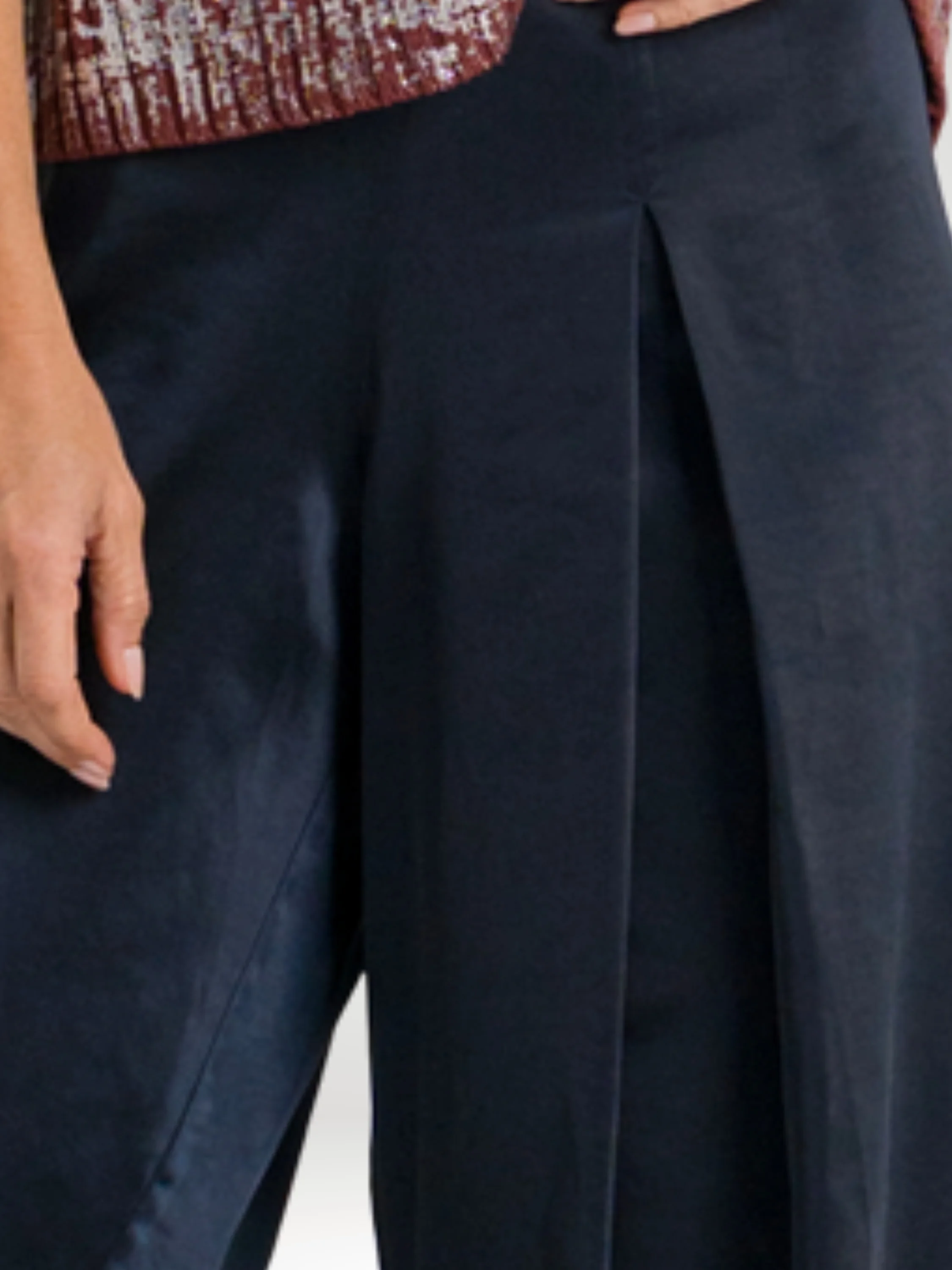 Single Pleat Pant in Midnight