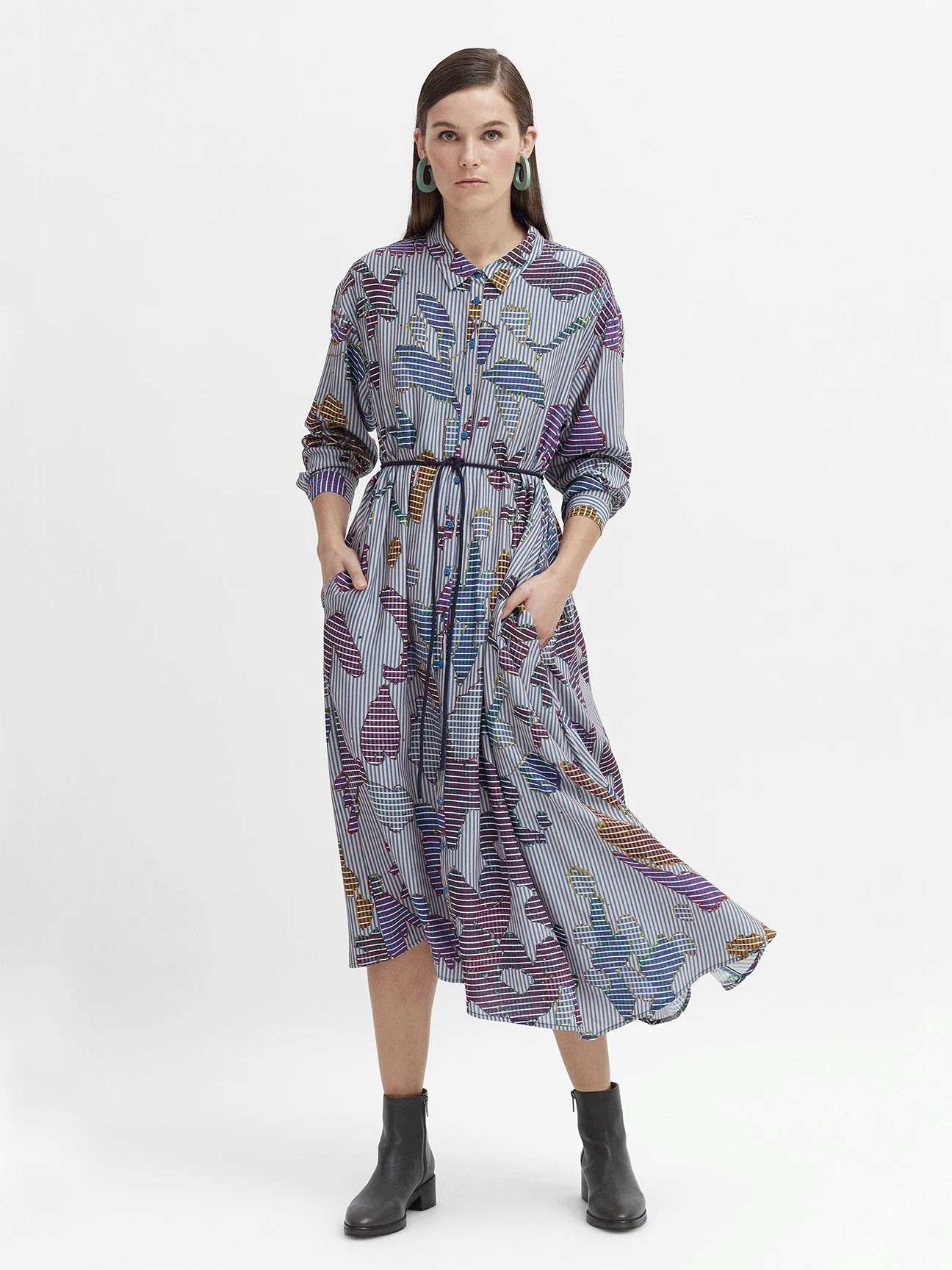 Sketsen Shirt Dress in Sketsen Print