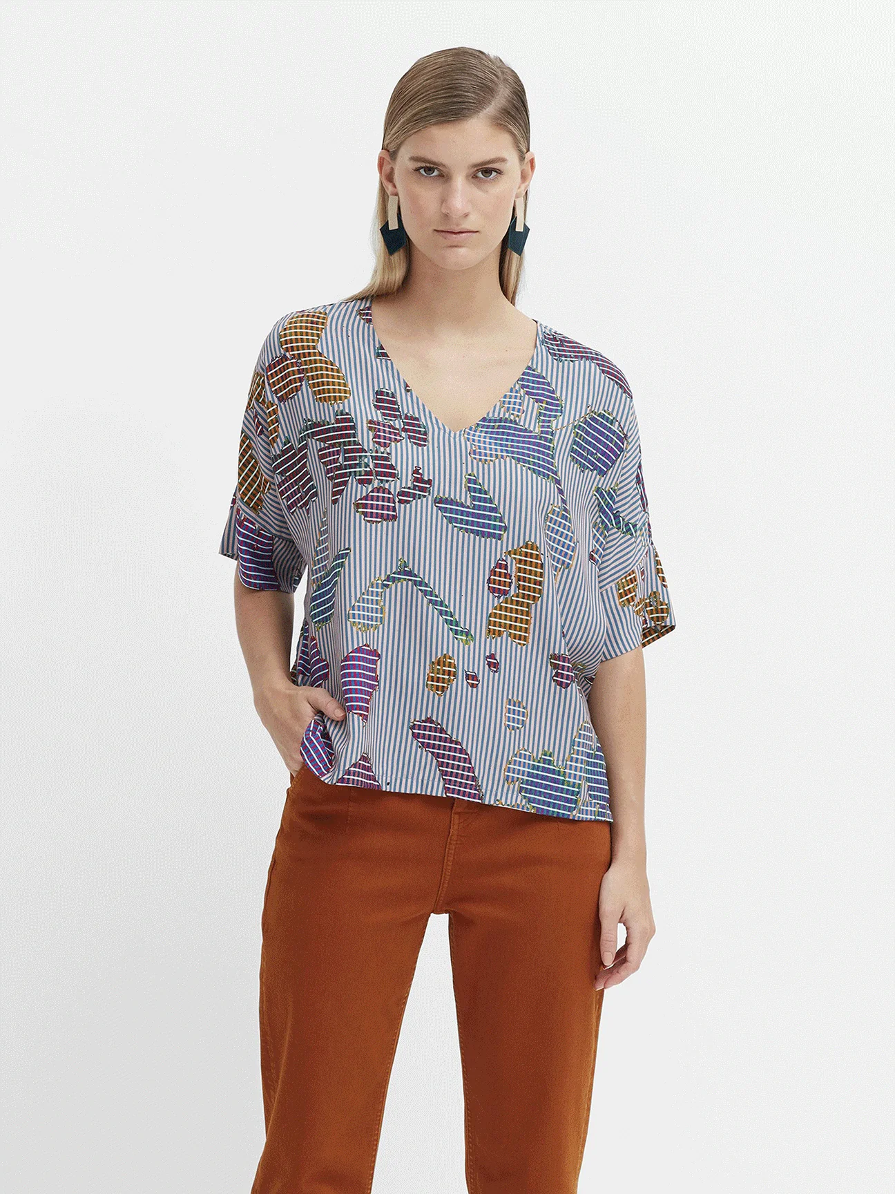 Sketsen Top in Sketsen Print