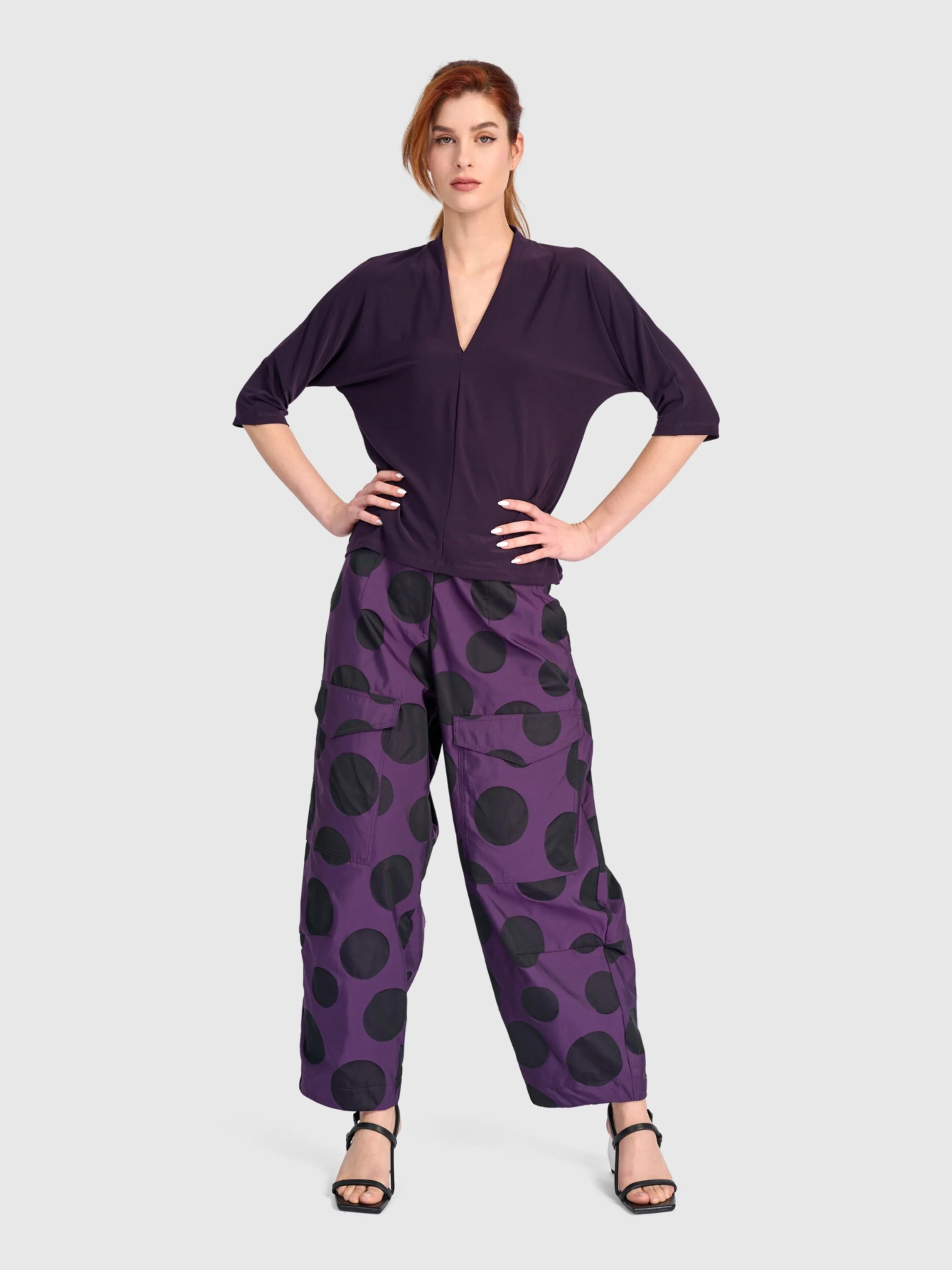 Slinky Dolman Top in Purple