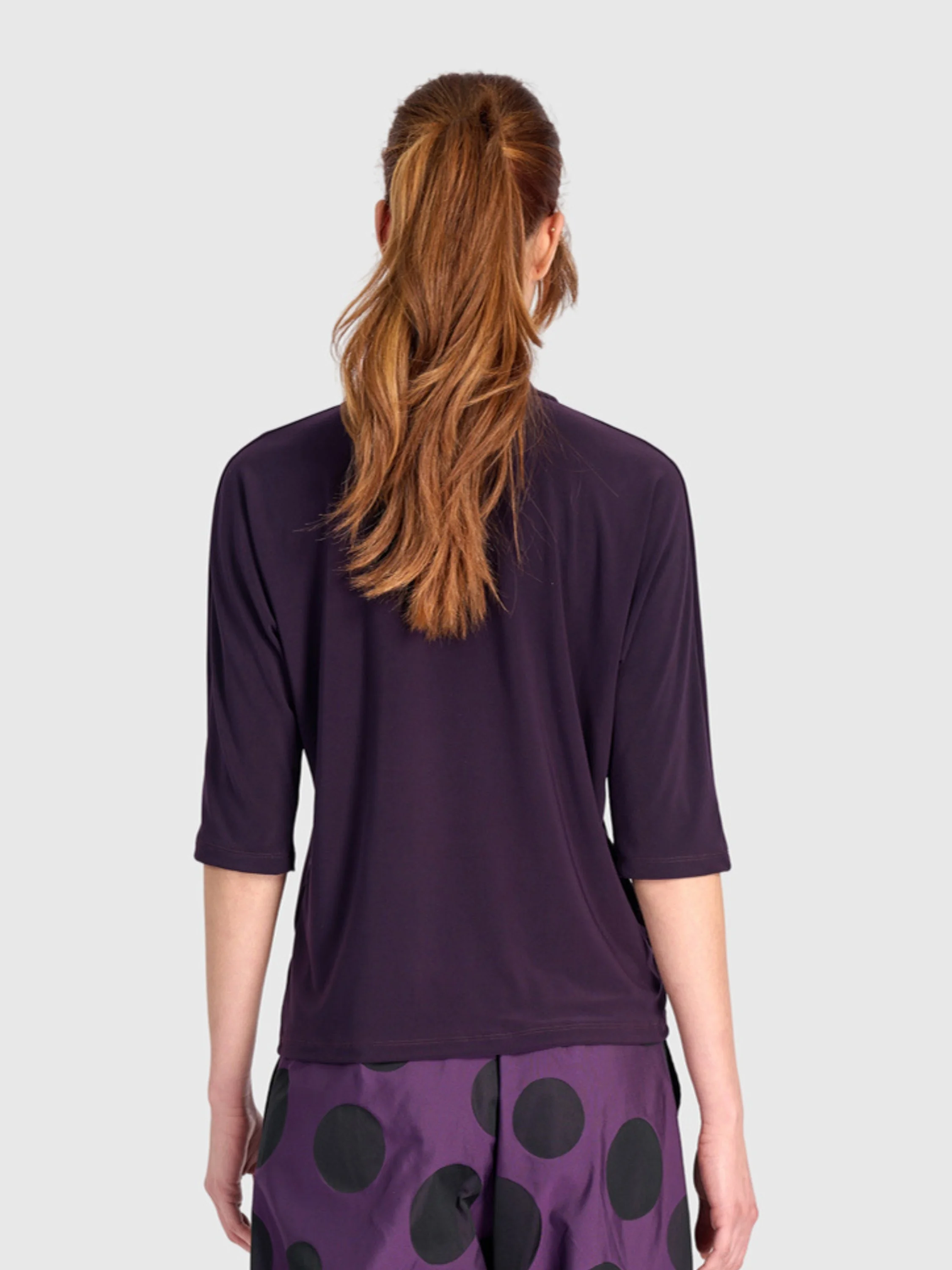 Slinky Dolman Top in Purple