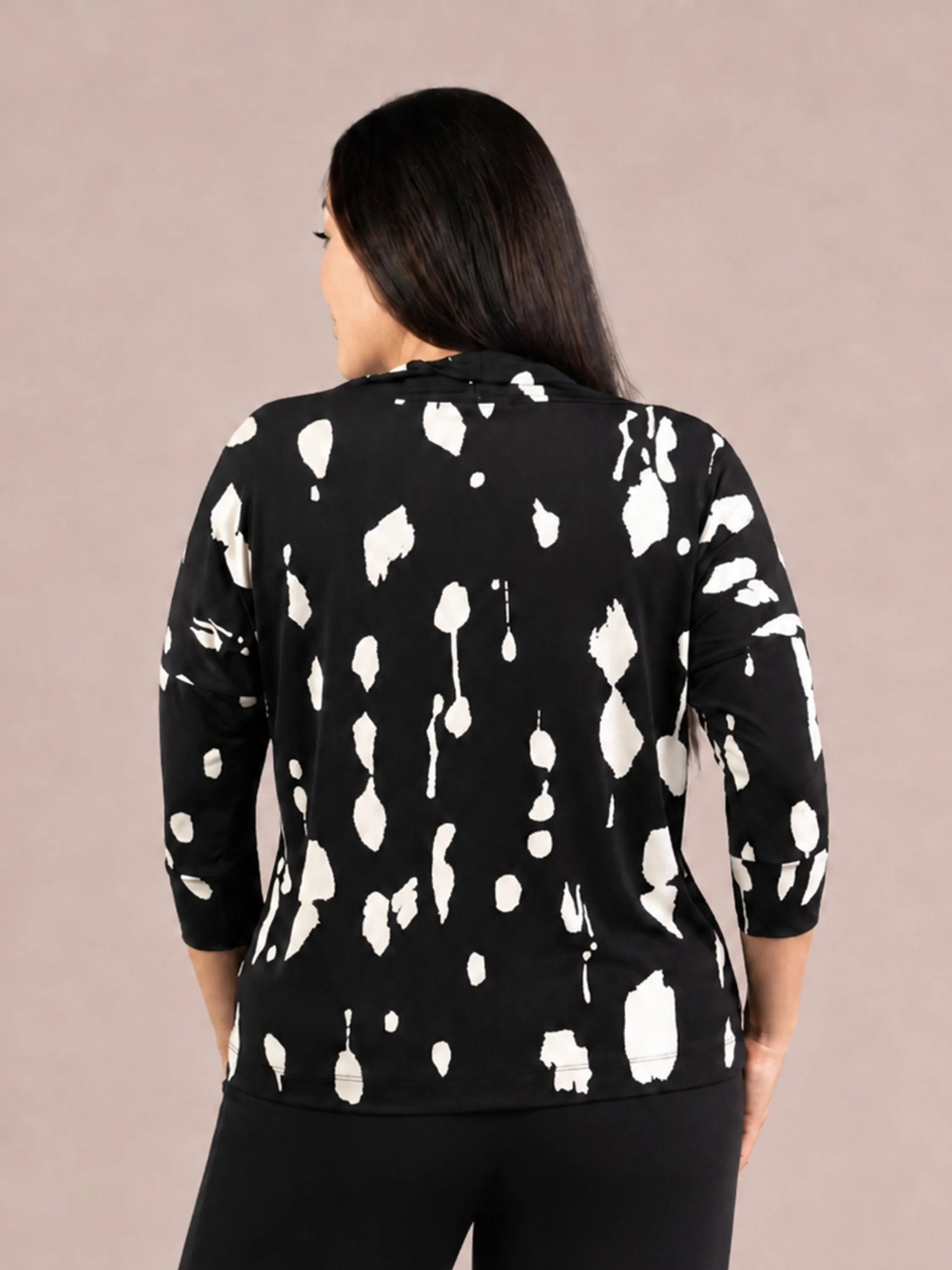 Slouch Sweatshirt Print in Cashew Splatter