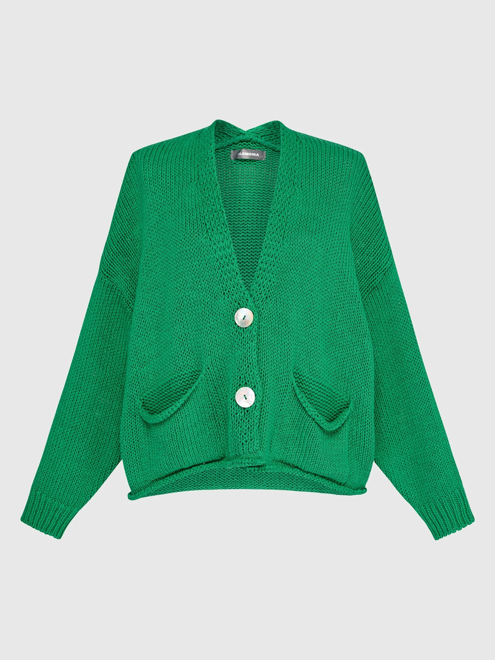 Slouchy Green Cardigan in Green
