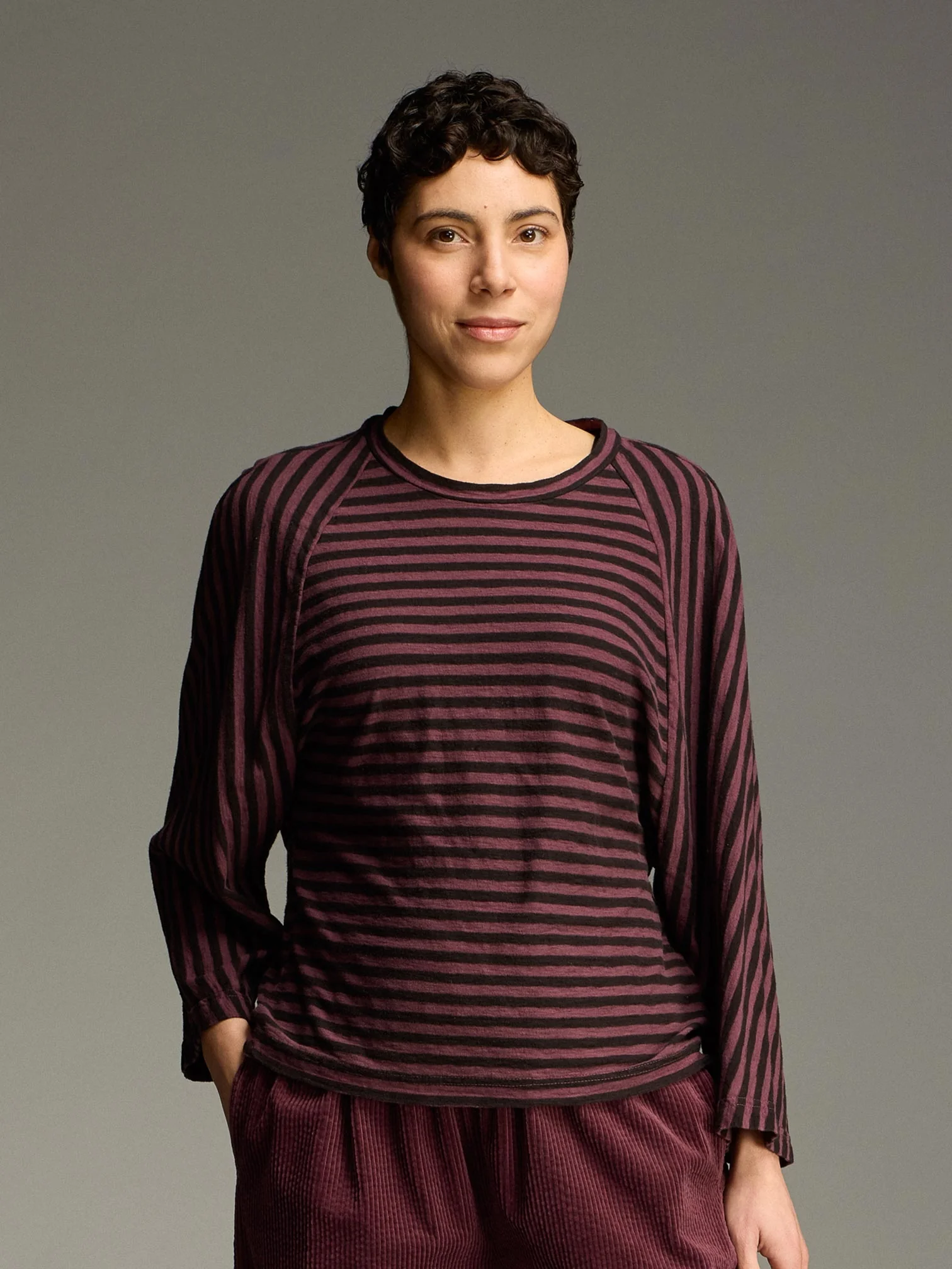 Slouchy Raglan Tee in Cinnabark